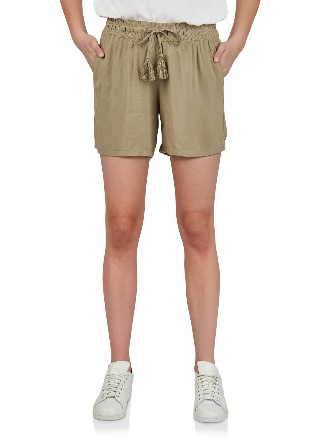 DENIMFY Sweatshorts Damen Shorts DFLia 2er Pack Regular Fit (Vorteilspack) kurze Stoffhose mit Kordelzug aus 100% Viskose – Bild 5 von 5