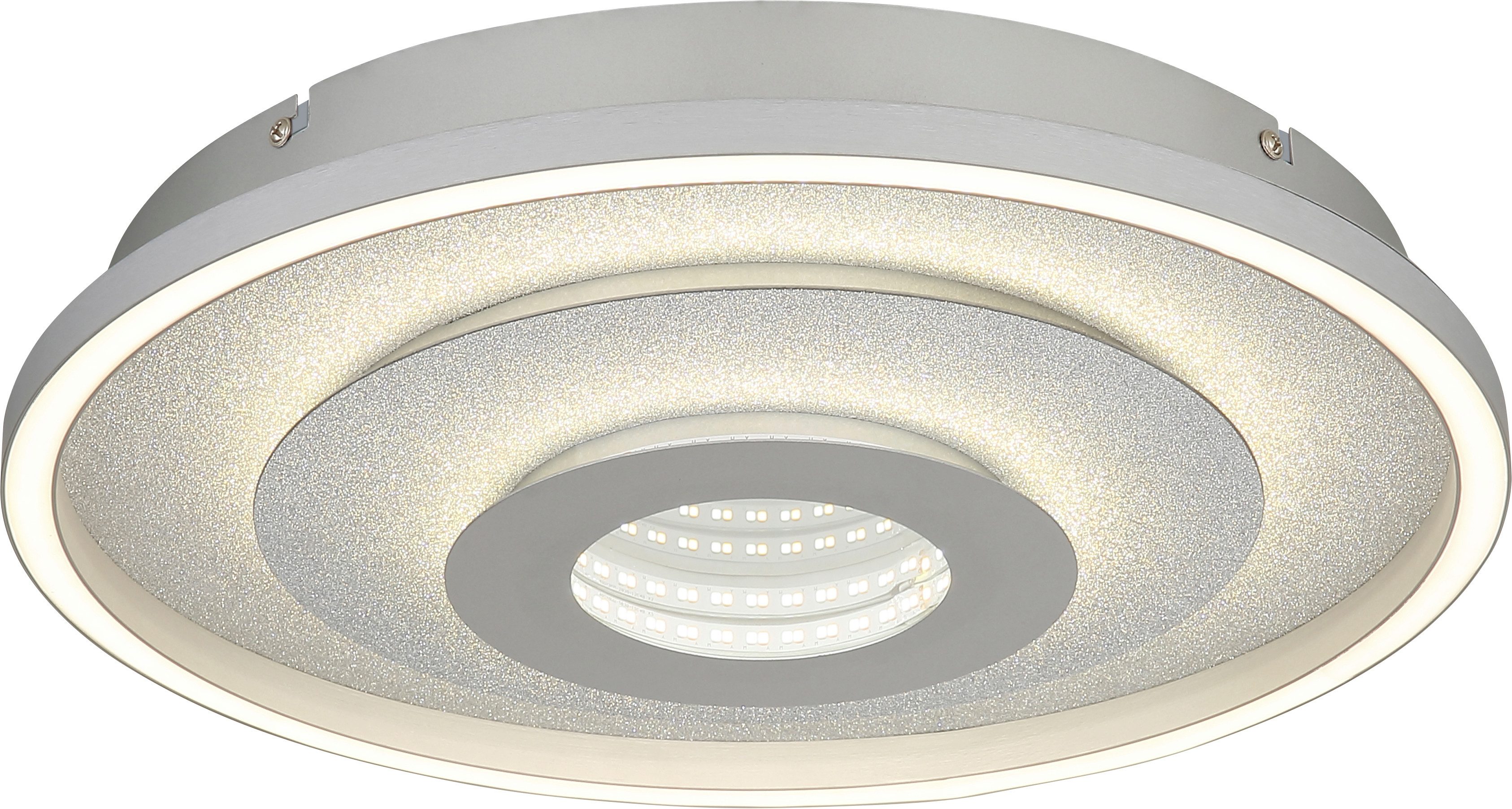 GLOBO LIGHTING Deckenleuchte MILES, LED fest integriert, LED-Deckenleuchte mit 3D-Effekt, dimmbar, modern & hell