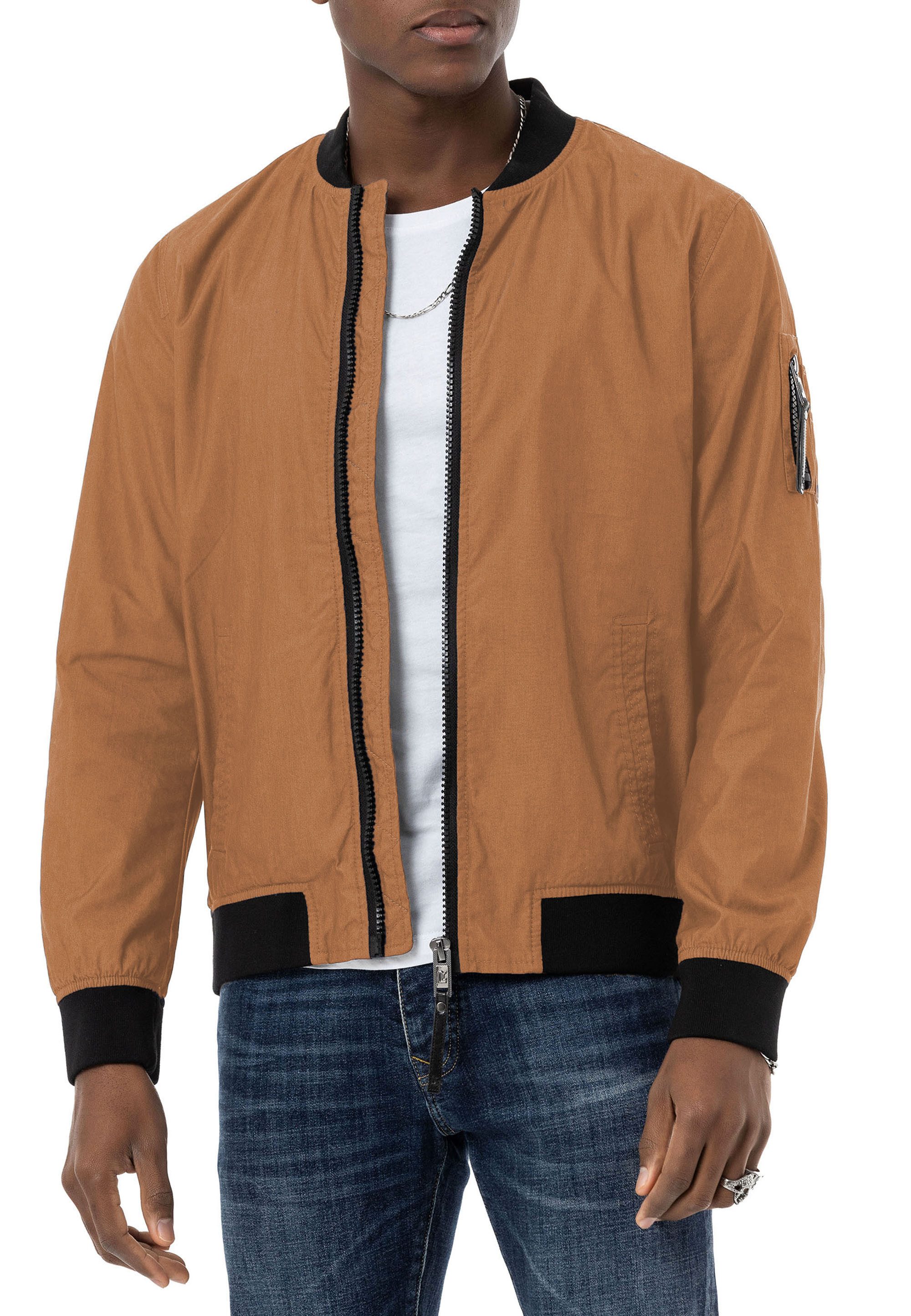 RedBridge Blouson mit Stehkragen Reißverschluss und Rippenbund Übergangsjac günstig online kaufen