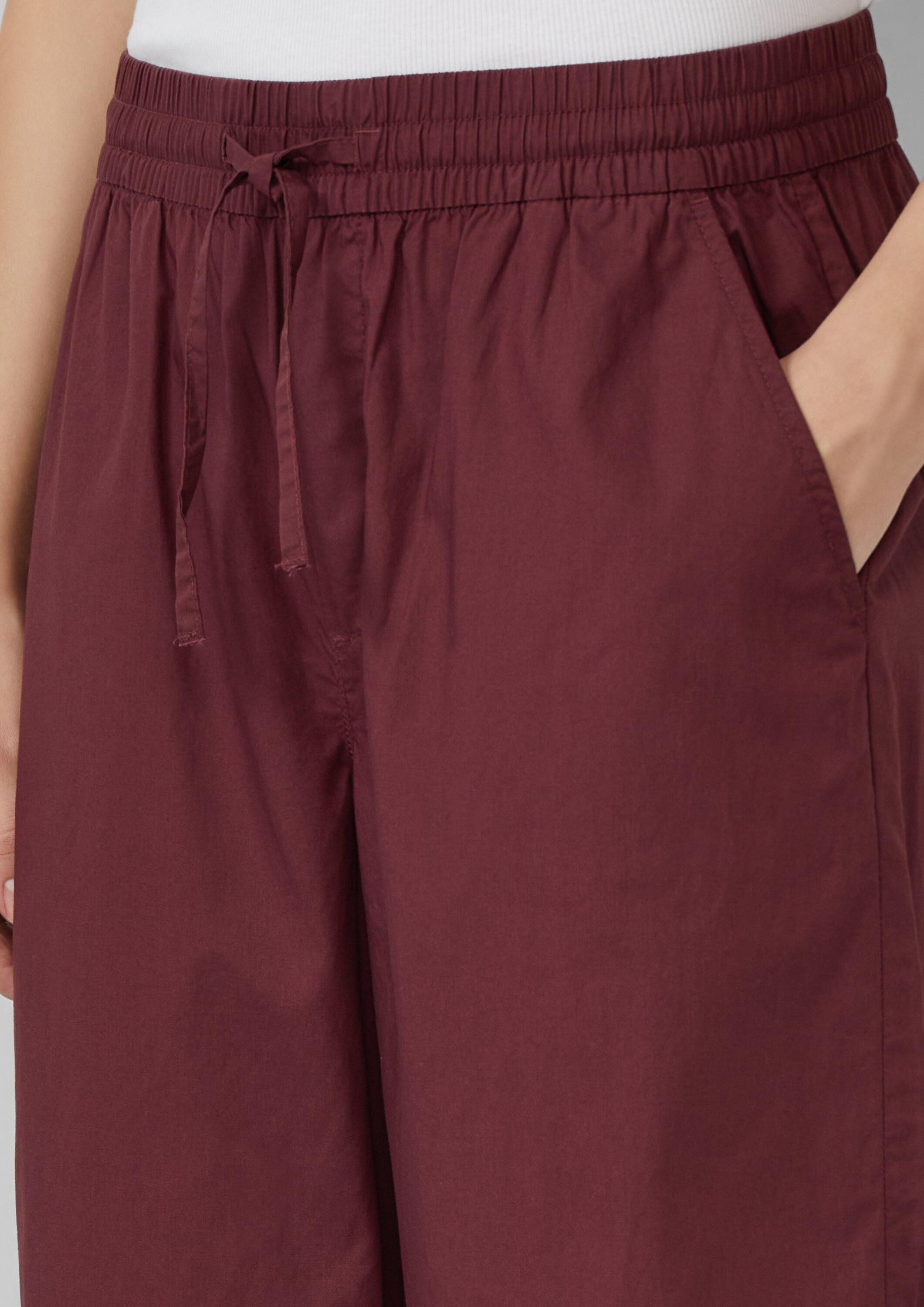 s.Oliver Culotte Hose High Rise Culotte mit Elastikbund und Eingrifftaschen