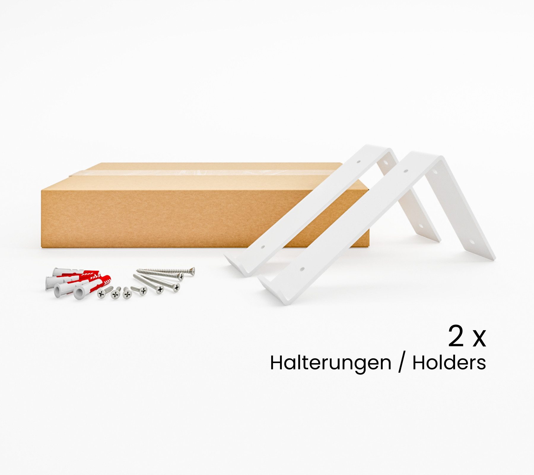 HEVVA Wandregalhalter 2x Regalhalter 10/15/20/25/30 cm - NEUBERG - L-förmige Regalträger, Set, DER PREIS GILT FÜR EIN SET AUS 2 HALTERUNGEN
