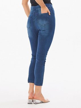 Body Needs Sweatjeans Jeggings figurbetont mit Strassapplikationen