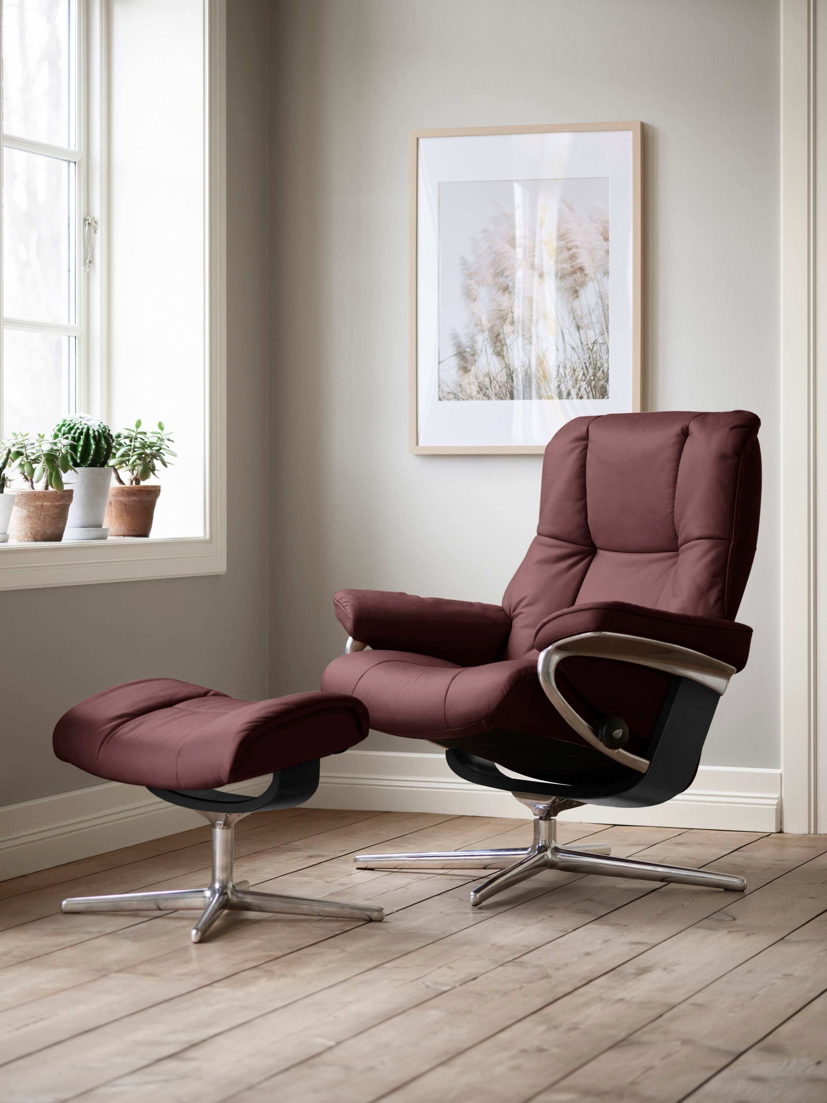 Stressless® Relaxsessel Mayfair, mit Cross Base, Größe S, M & L, Holzakzent Schwarz