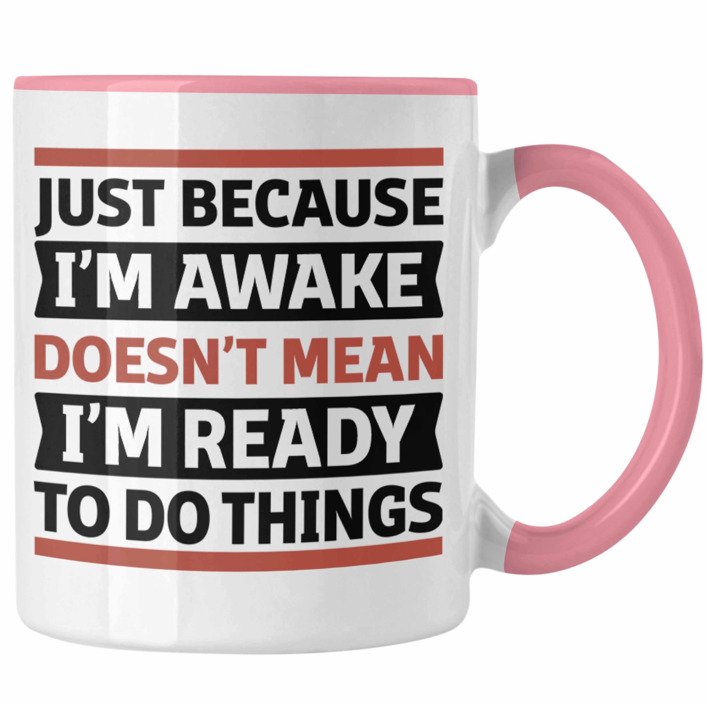 Trendation Tasse Faule Person Geschenk Arbeit Büro Kollegin Kollege Just Because I'm Aw Rosa