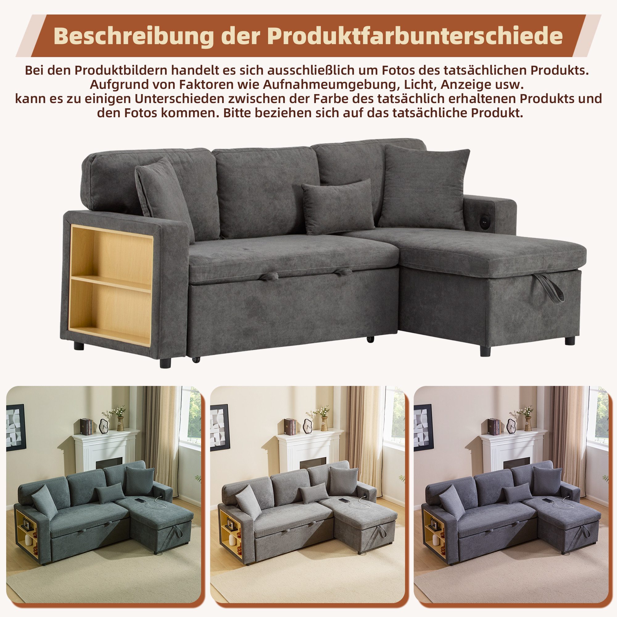 Ecksofa L-Form Sofa