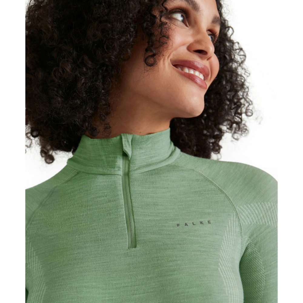 FALKE Unterziehshirt Falke Damen Langarmshirt Wool-Tech Longsleeved Zip Shirt 33310