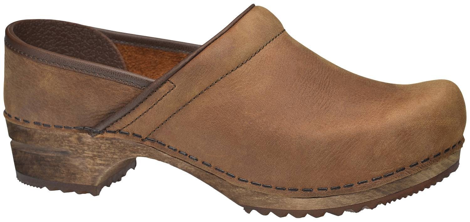 Sanita Wood Julie Closed Chestnut Clog