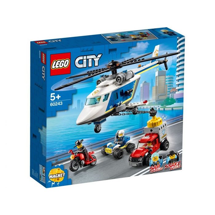 LEGO® Konstruktionsspielsteine LEGO® City - Verfolgungsjagd mit dem Polizeihubsch (Set 212 St)