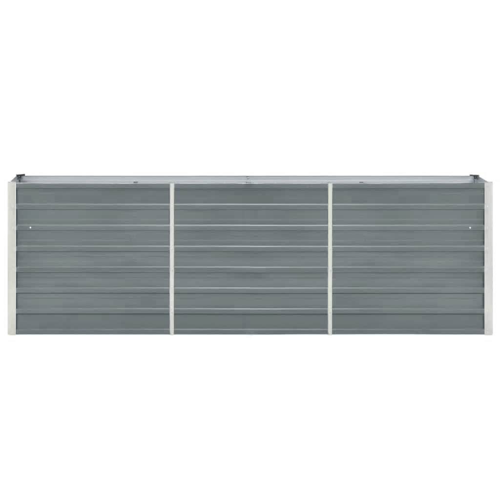 furnicato Hochbeet Anthrazitfarbenes aus Stahl 240 x 40 x 77 cm, Wetterfestes Gemüsebeet mit offener Unterseite für den Balkon