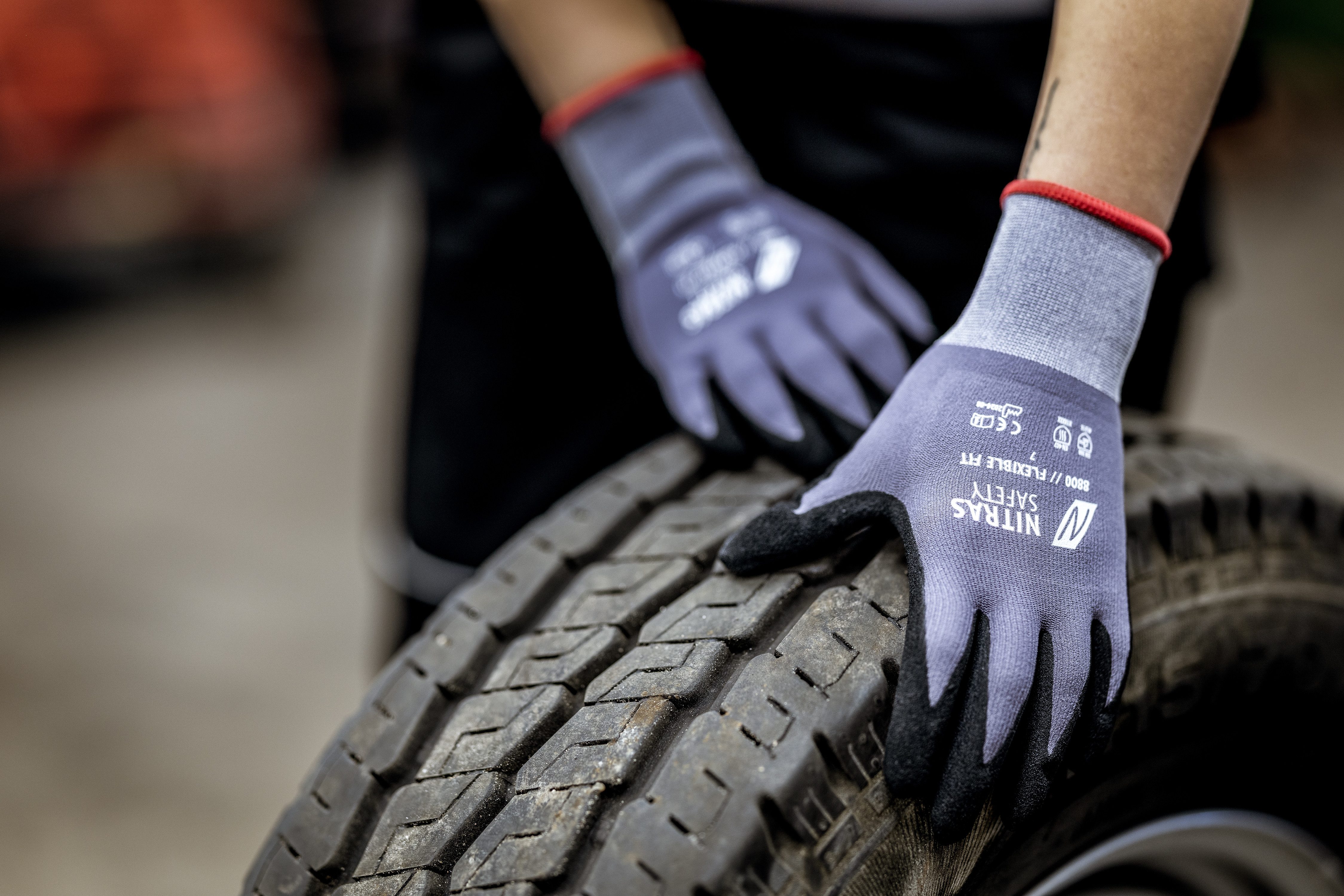 Nitras Strickhandschuhe 8800 Flexible Fit Montagehandschuhe Stretch-Strick (Packung, 12-St., VPE= 12 Paar, Gr 6-12) Hervorragende Fingerfertigkeit,Sehr rutschfest