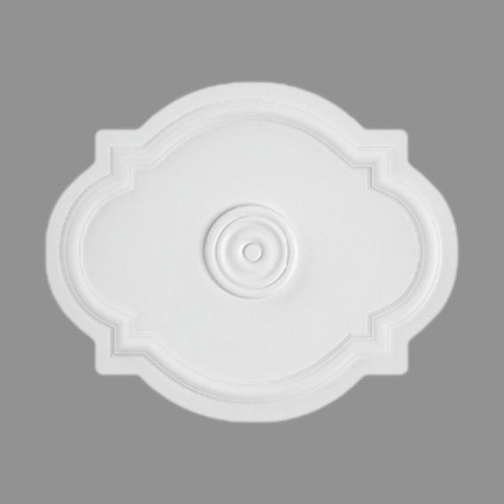 PROVISTON Rosette Stuckrosette, Polystyrol, Durchmesser 515 x 420 mm, Weiß, 1-St.