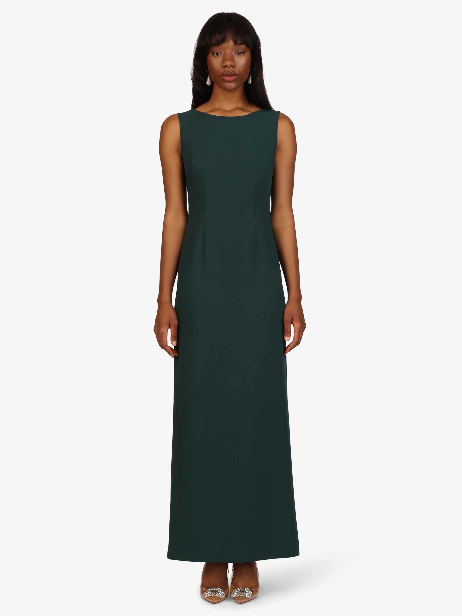 Kraimod Abendkleid mit Rückenschlitz und Rundhals