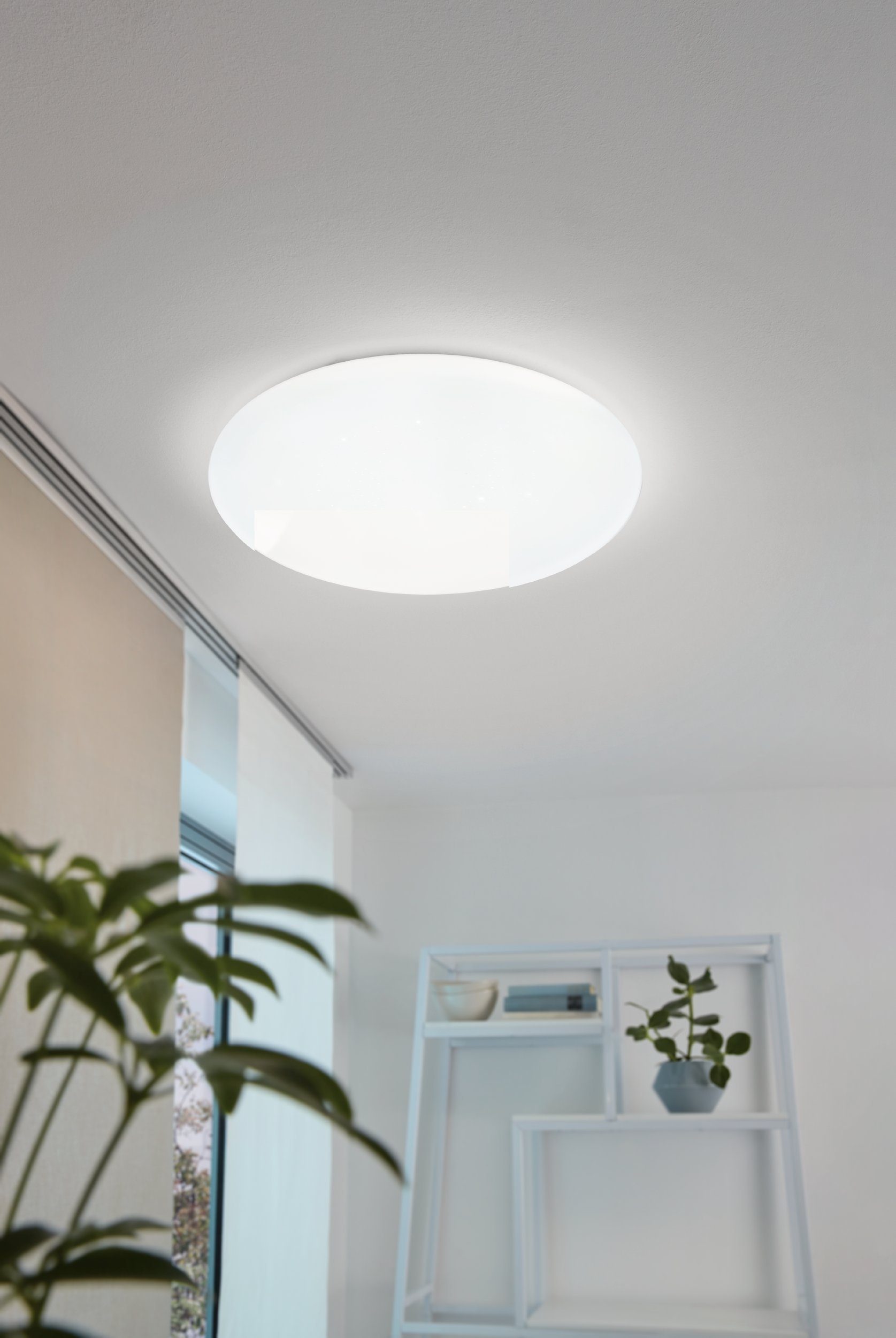 EGLO LED inklusive, Deckenleuchte Fernbedienung, Deckenleuchte, Giron-tw, Wandlampe, Ø40cm Kristalleffekt Leuchtmittel LED