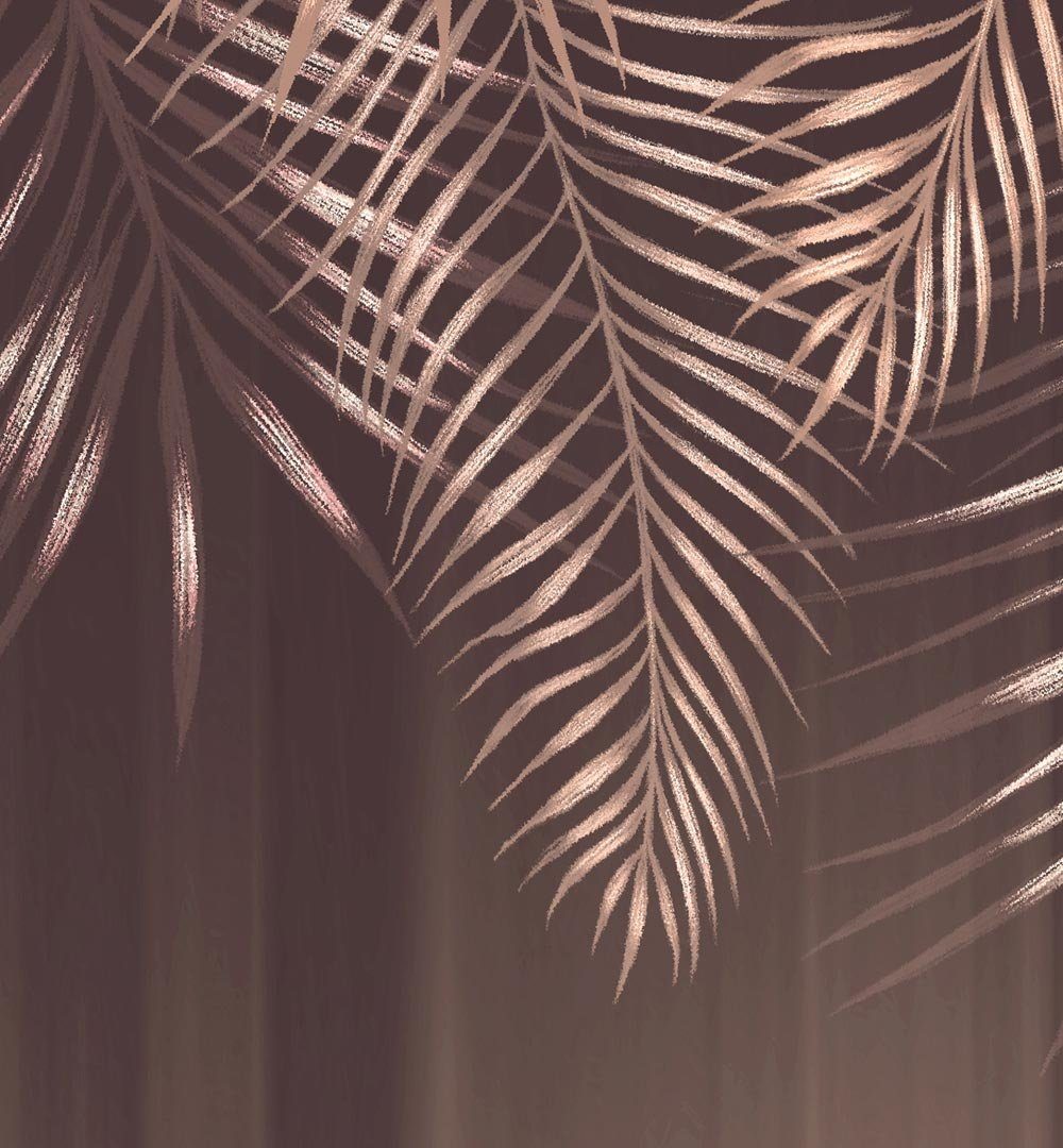 MyMaxxi Dekorationsfolie Küchenrückwand hängende Palmenblätter bronze  selbstklebend