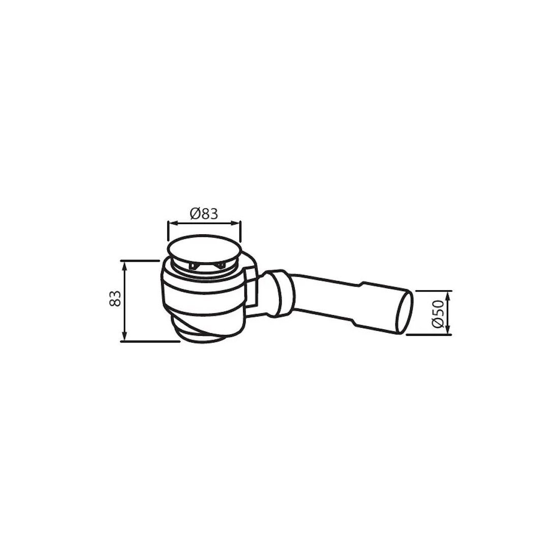 Thumbnail - TRIZERATOP Siphon Ablaufgarnitur, Siphon Dusche matt schwarz, 50mm, (Ablaufgarnitur, Siphon Dusche matt schwarz, 50mm, A...