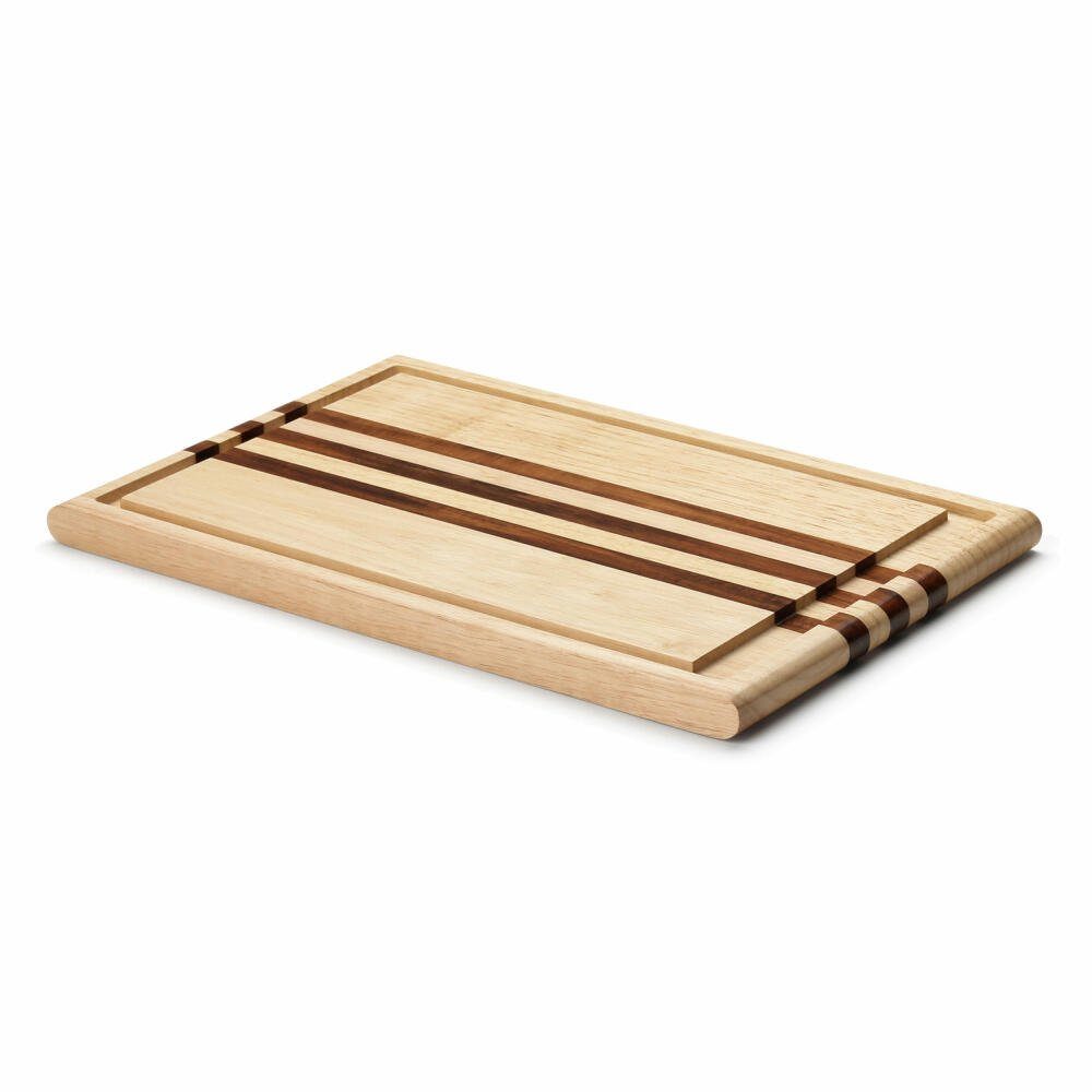 Continenta Tranchierbrett mit Streifen Holz 37 x 25 cm, Holz