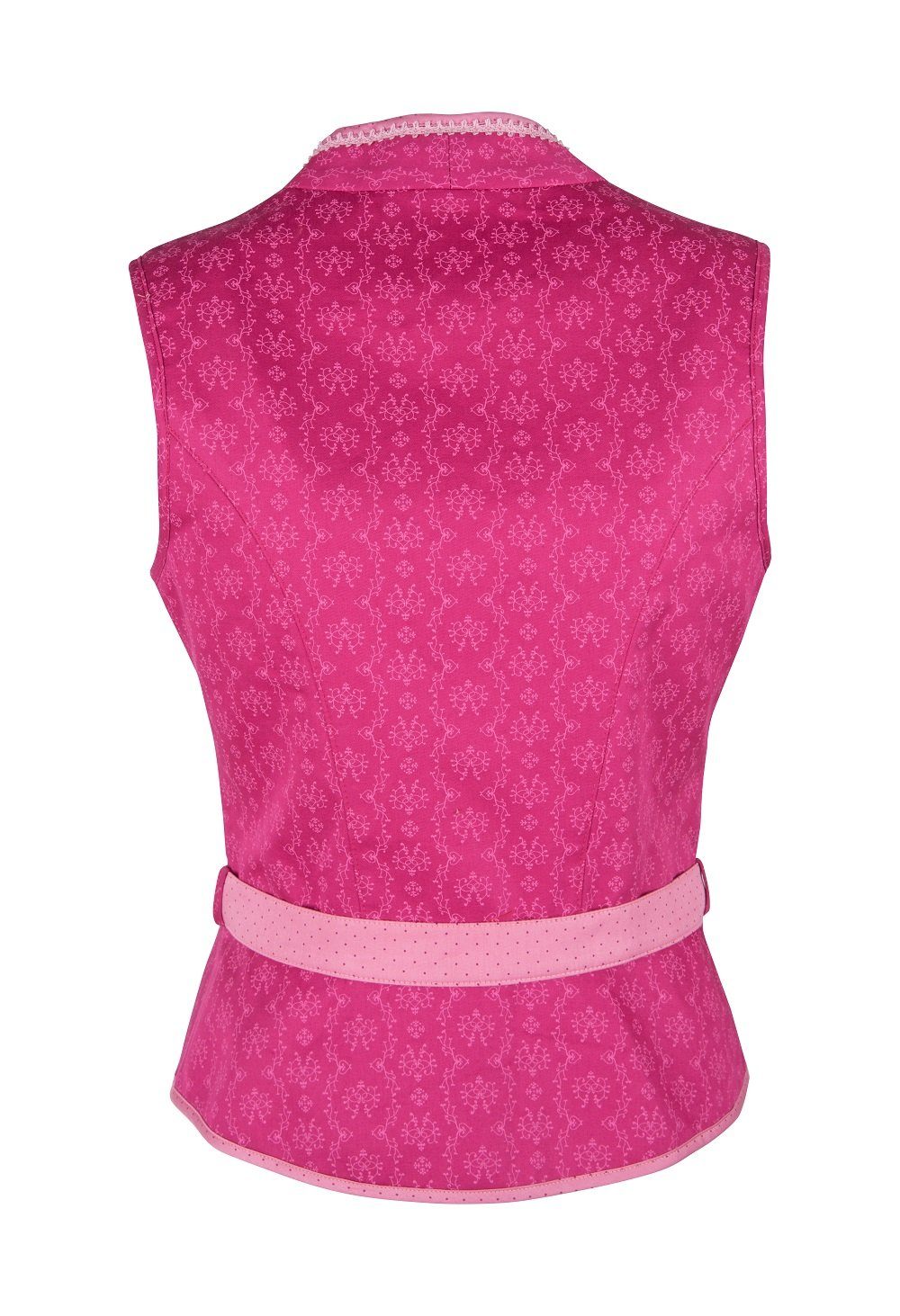 pink Trachtenbluse Mieder Lippert mit Knöpfe 51 cm Rückenlänge Gürtel Nicole Ramona