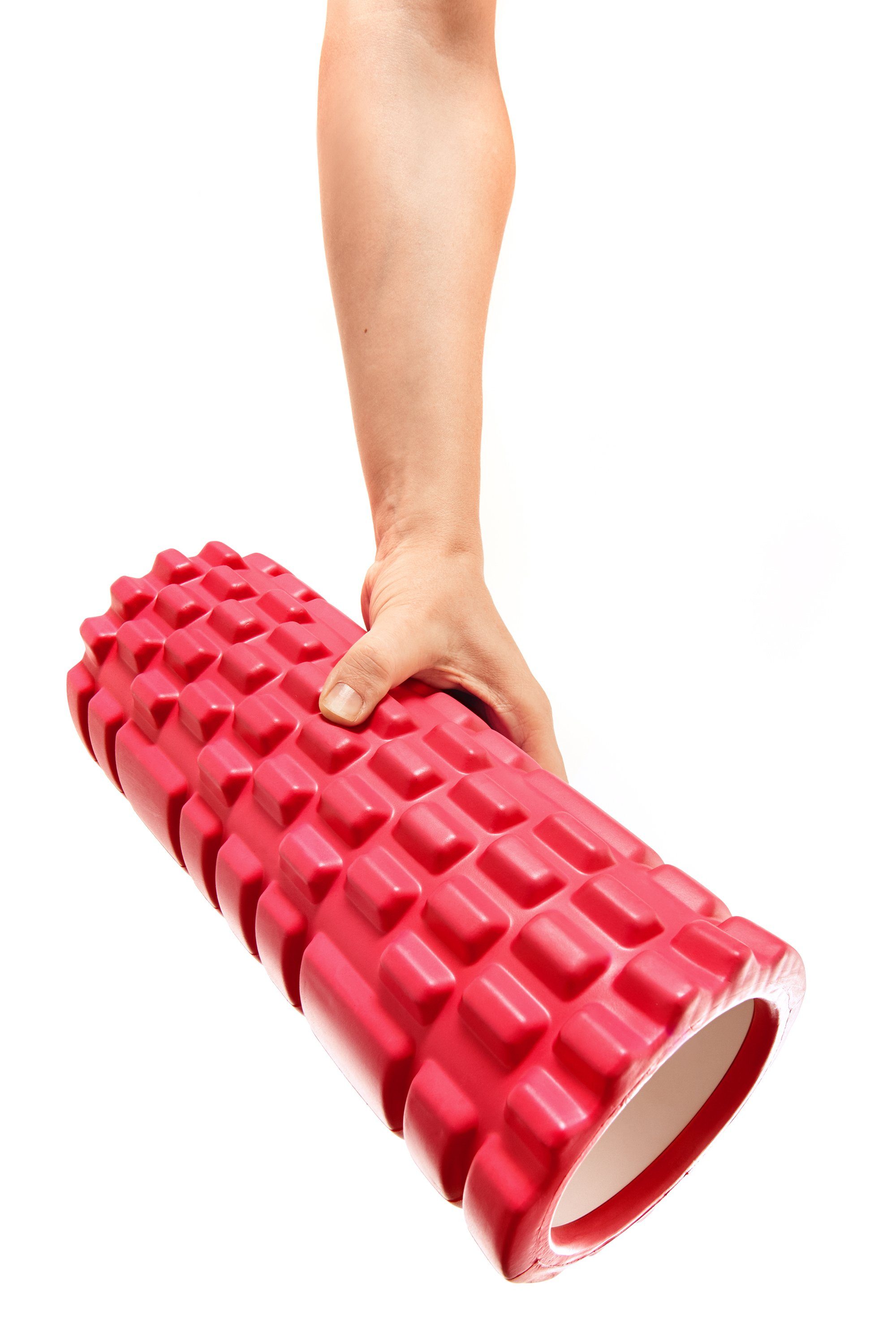 Massagerolle Trainingsplan, inkl. #DoYourFitness rot 34x14cm Faszienrolle Anasuya Fitnessrolle