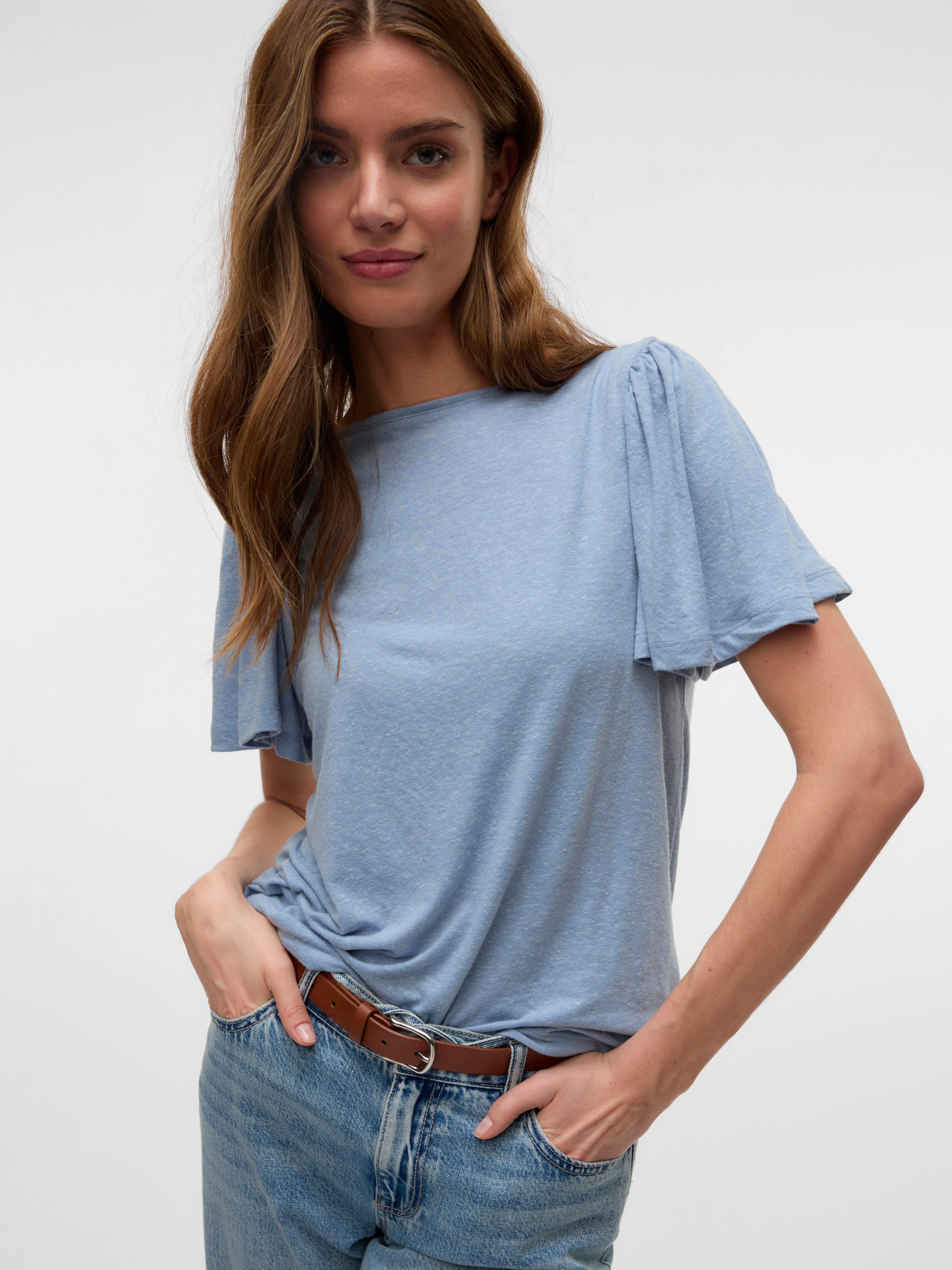 Vero Moda Kurzarmshirt VMPALOMA ONELLA SS BOATNECK TOP VMA NOOS günstig online kaufen