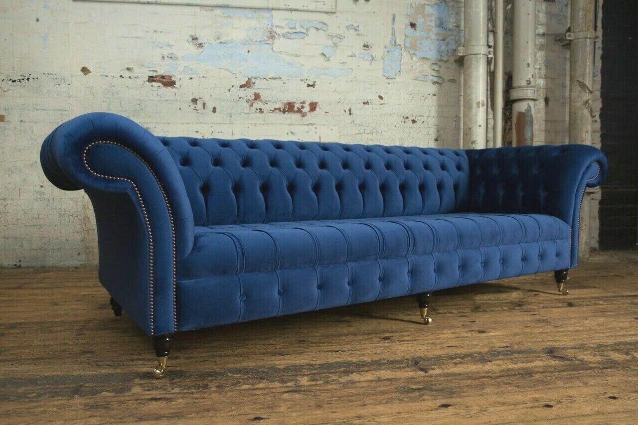 JVmoebel Chesterfield-Sofa, Chesterfield 4 Sitzer Sofa 265 Design Sofa Couch cm