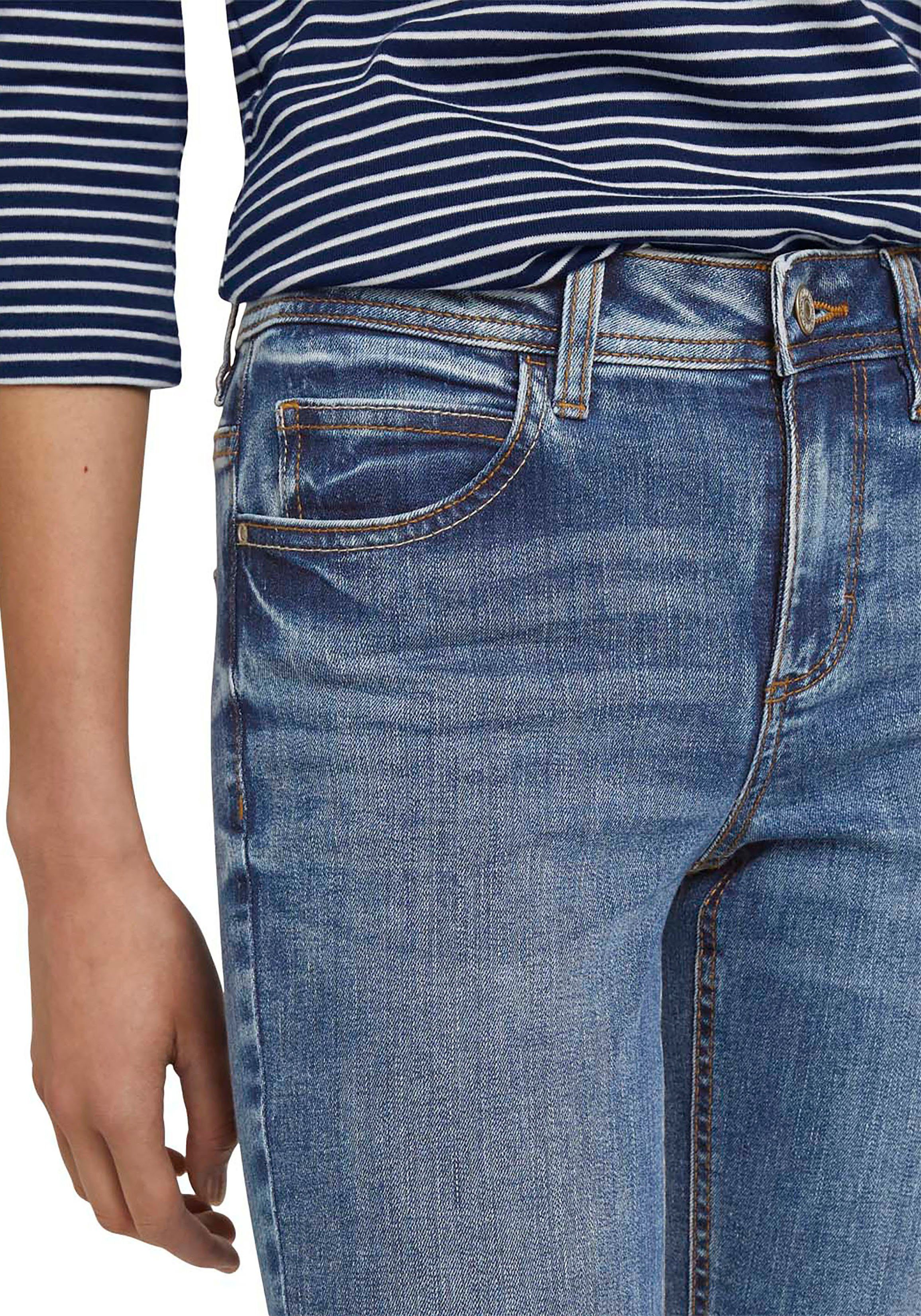 TOM TAILOR Straight-Jeans im random bleached klassischen Design blue