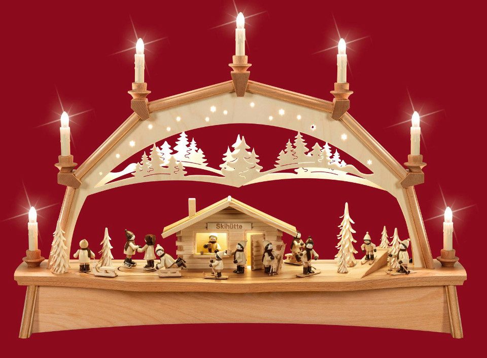 Lichterbogen Weisbach Lichterbogen Winterkinder mit bewegten Figuren