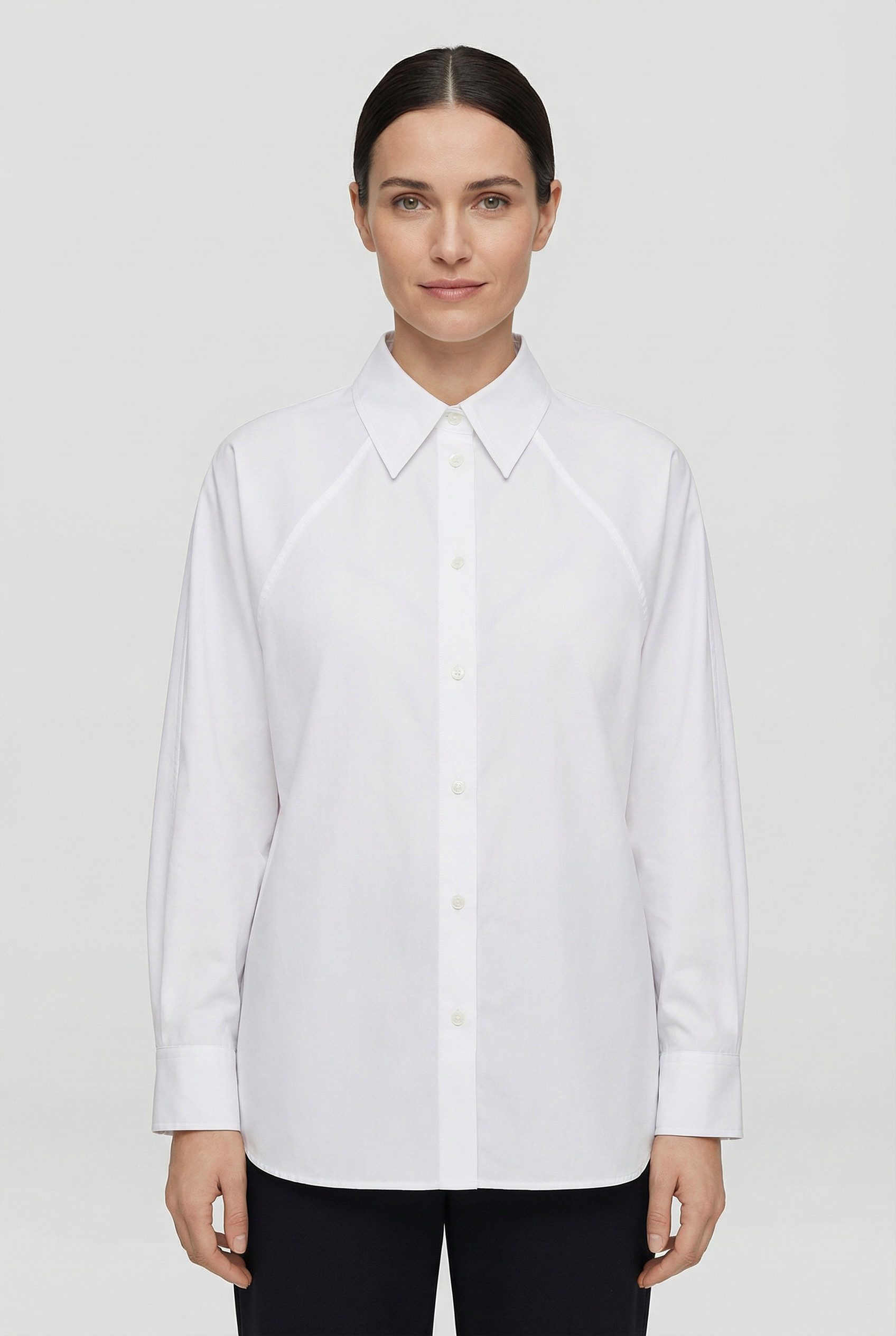 BOSS ORANGE Hemdbluse Belenta Premium Damenmode aus Baumwoll-Popeline, mit Kimonoärmeln