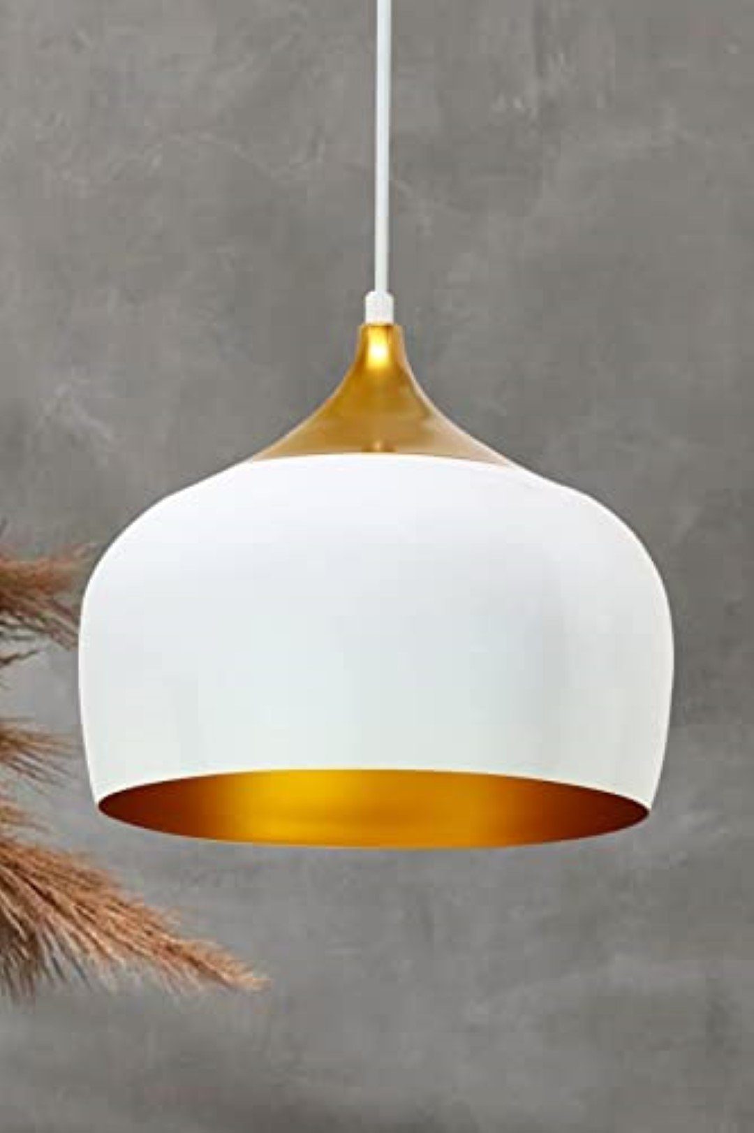 Pendelleuchte Vintage Metall ohne Pendelleuchte I Kreis Bamyum Leuchtmittel cm Weiß Bamyum Lampe, I Ø30