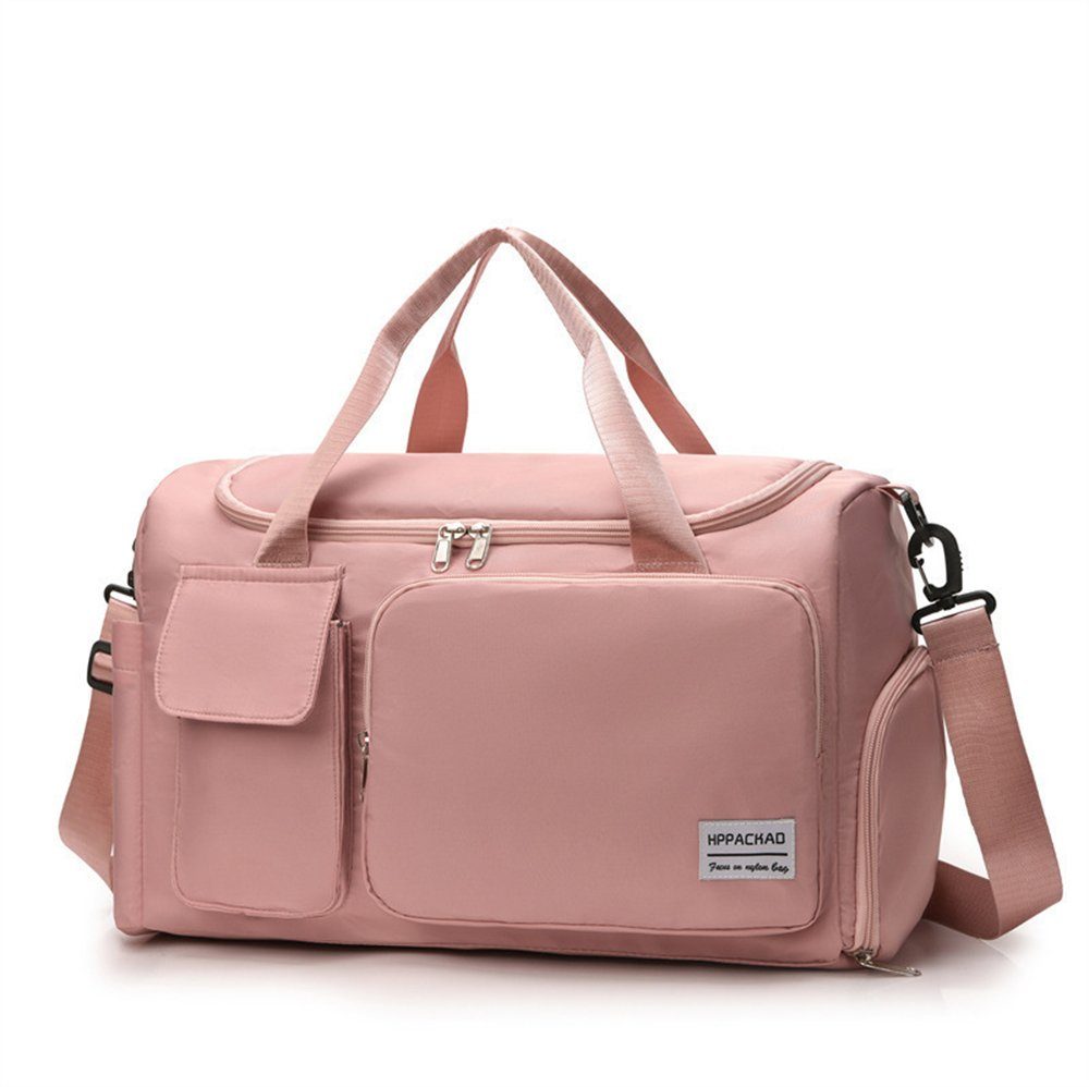 Rouemi Sporttasche Neue handliche Sporttasche, einfache nasse und trockene Reisetasche Rosa