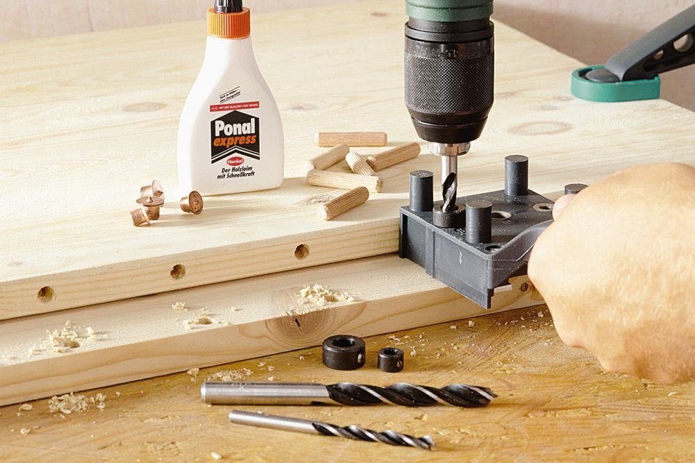 Wolfcraft Schrauben- und Dübel-Set Wolfcraft Sortimentsbox Holzdübel 78 teilig