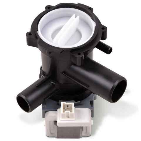 VIOKS Wasserpumpe Ablaufpumpe Ersatz für Bosch 00144978, Linkslauf 30W mit Pumpenstutzen und Sieb für Waschmaschine