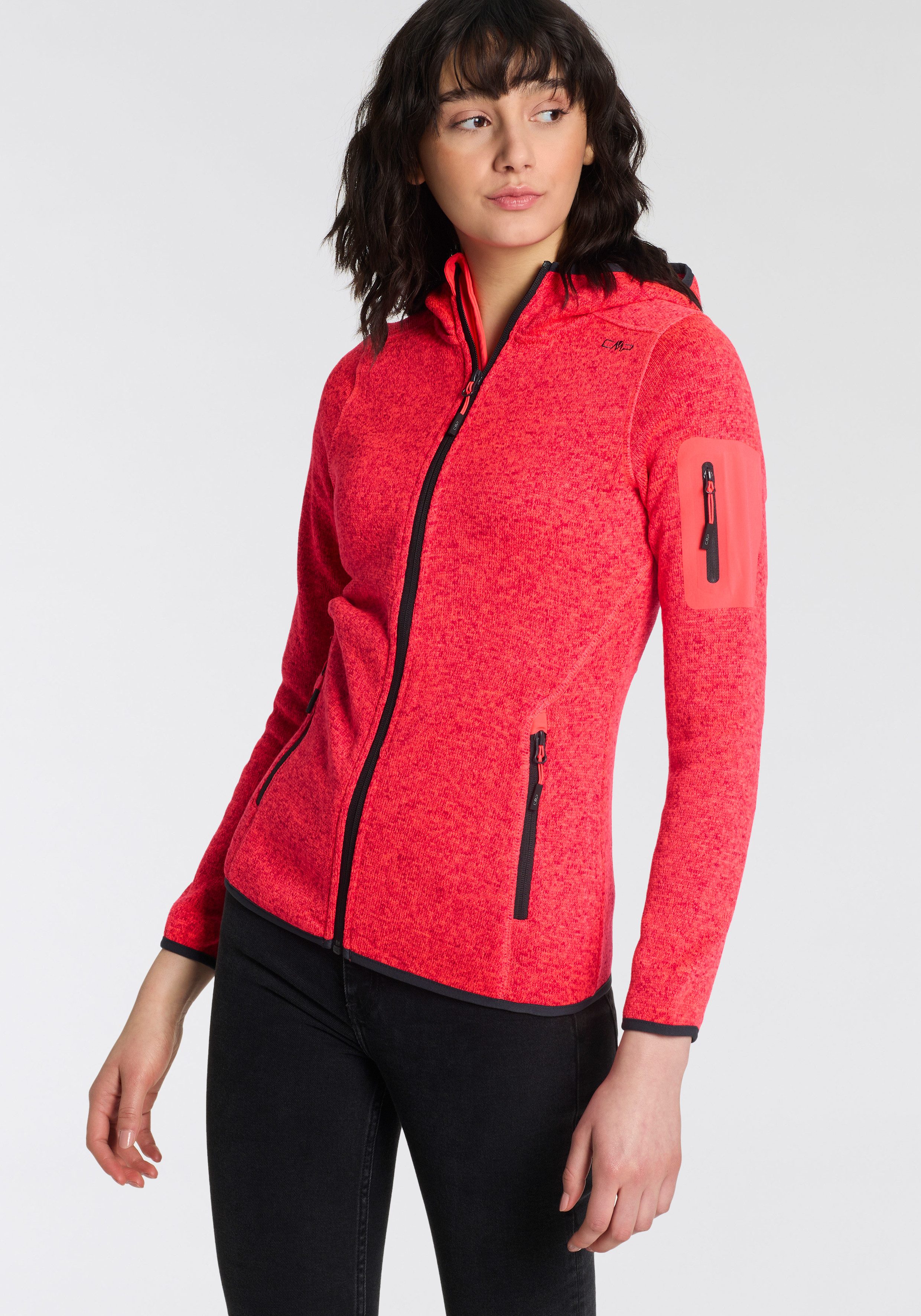 CMP Strickfleecejacke KNITTED MELANGE HOODY WOMAN günstig online kaufen