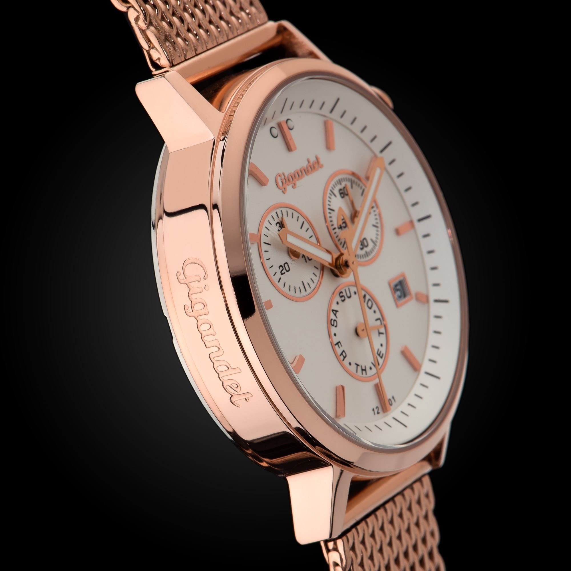 Gigandet Chronograph Classico, Mineralglas, Chronograph, Datumsanzeige, 24-Std. Anzeige