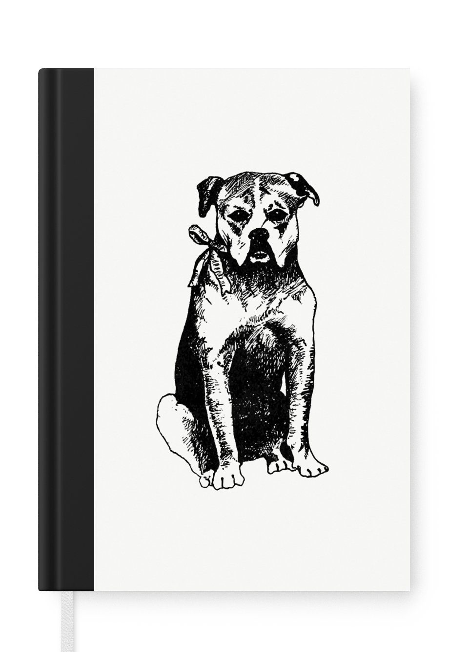 MuchoWow Notizbuch Jahrgang - Hund - Tiere, Journal, Merkzettel, Tagebuch, Notizheft, A5, 98 Seiten, Haushaltsbuch