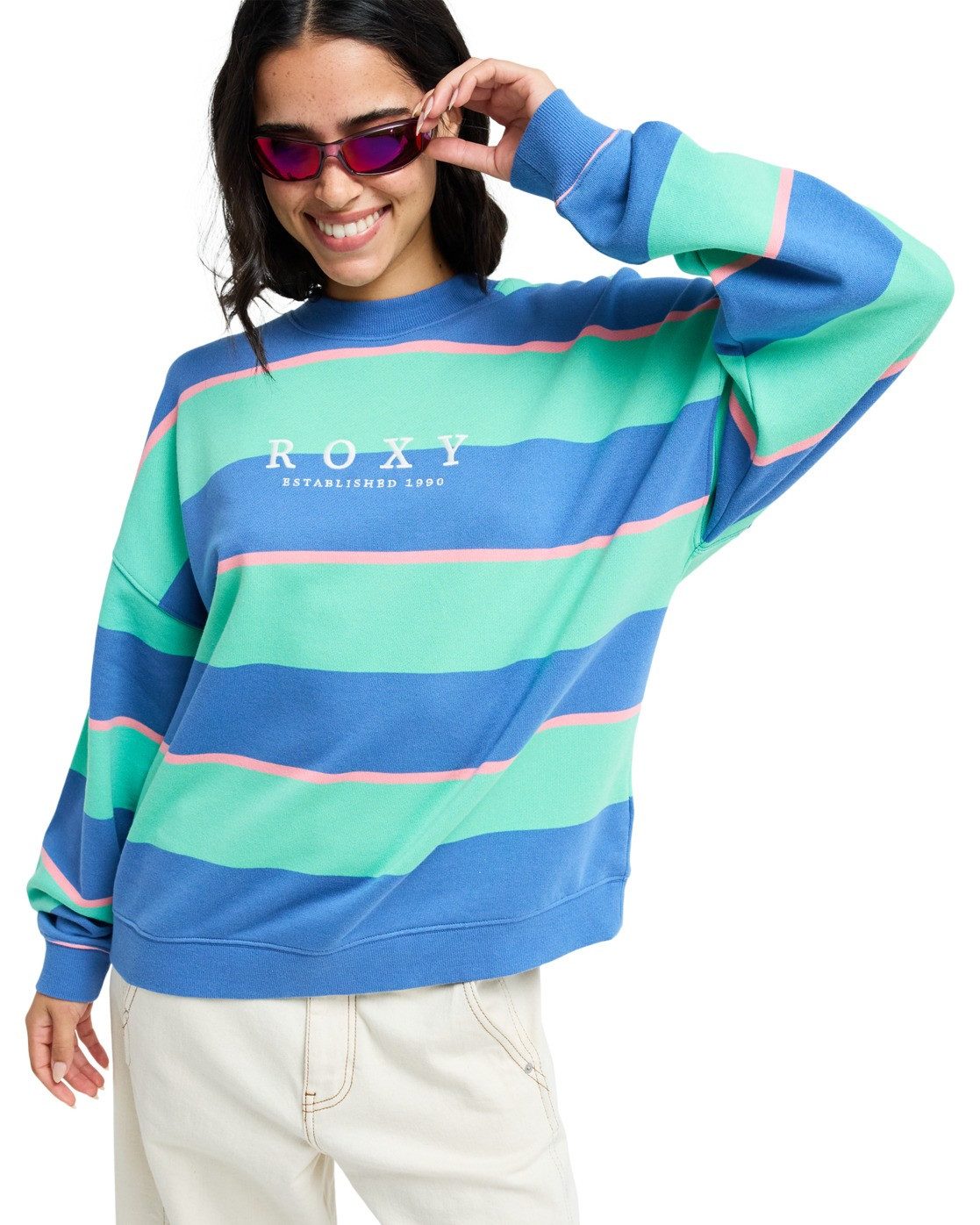 Roxy Sweatshirt Strictly Stripes Oversized