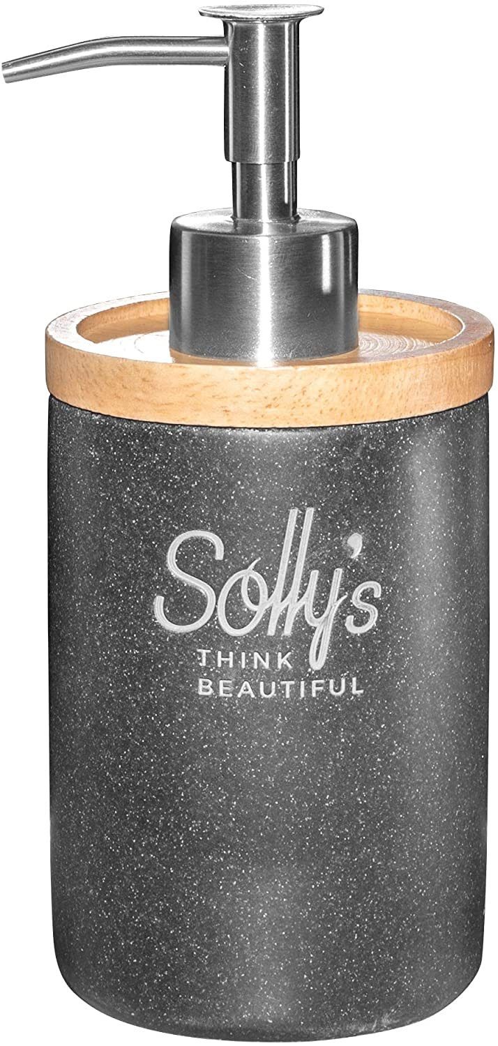 Solly's Seifenspender aus Holz, Stein Edelstahl, Gäste-WC, rostfreiem Spüle Bad, für &