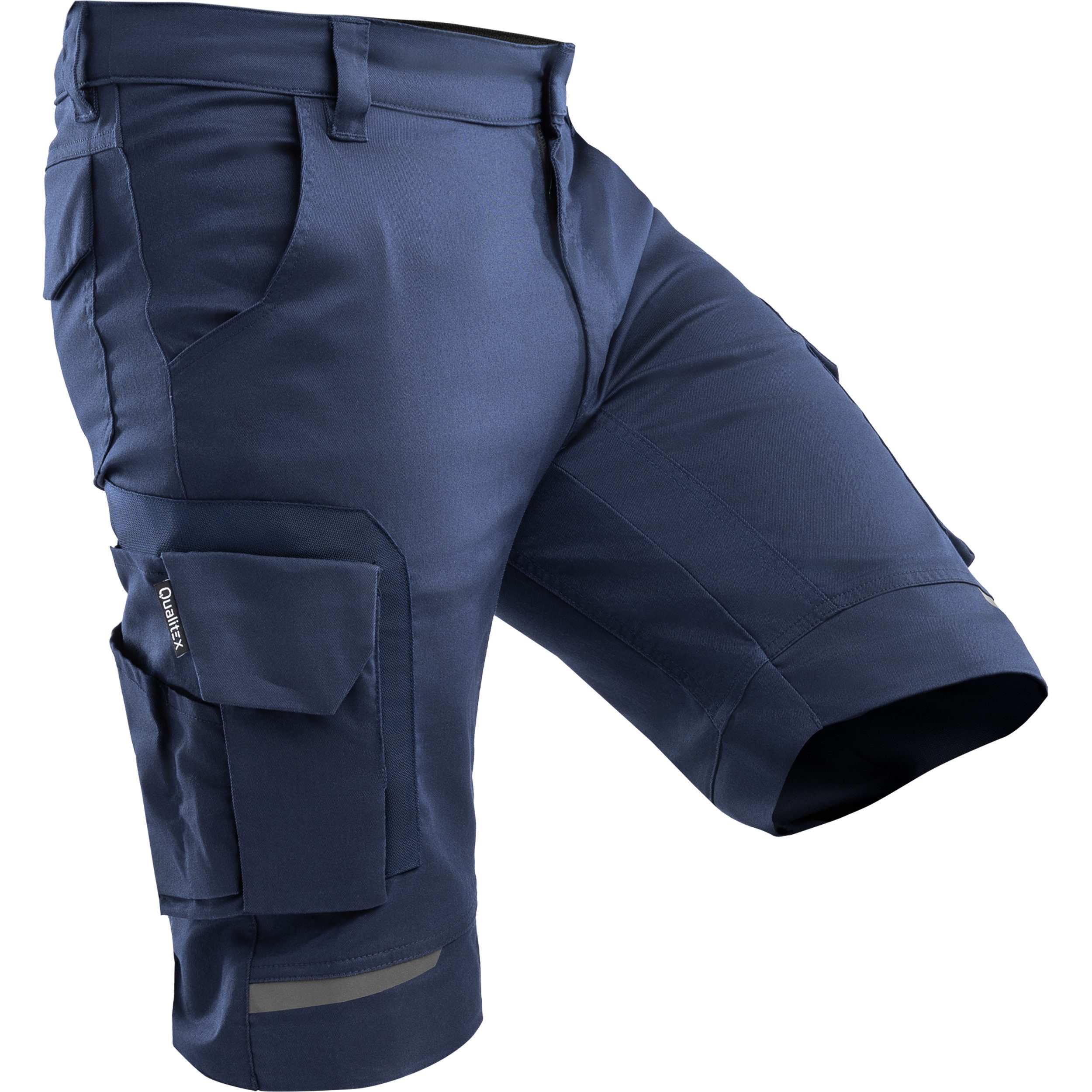 Qualitex Workwear Arbeitsshorts Herren Arbeitsshorts – Stretch, Cordura, Handwerk & Sommer Shorts (1-tlg) 6 Taschen, ergonomischer Schnitt & maximale Bewegungsfreiheit