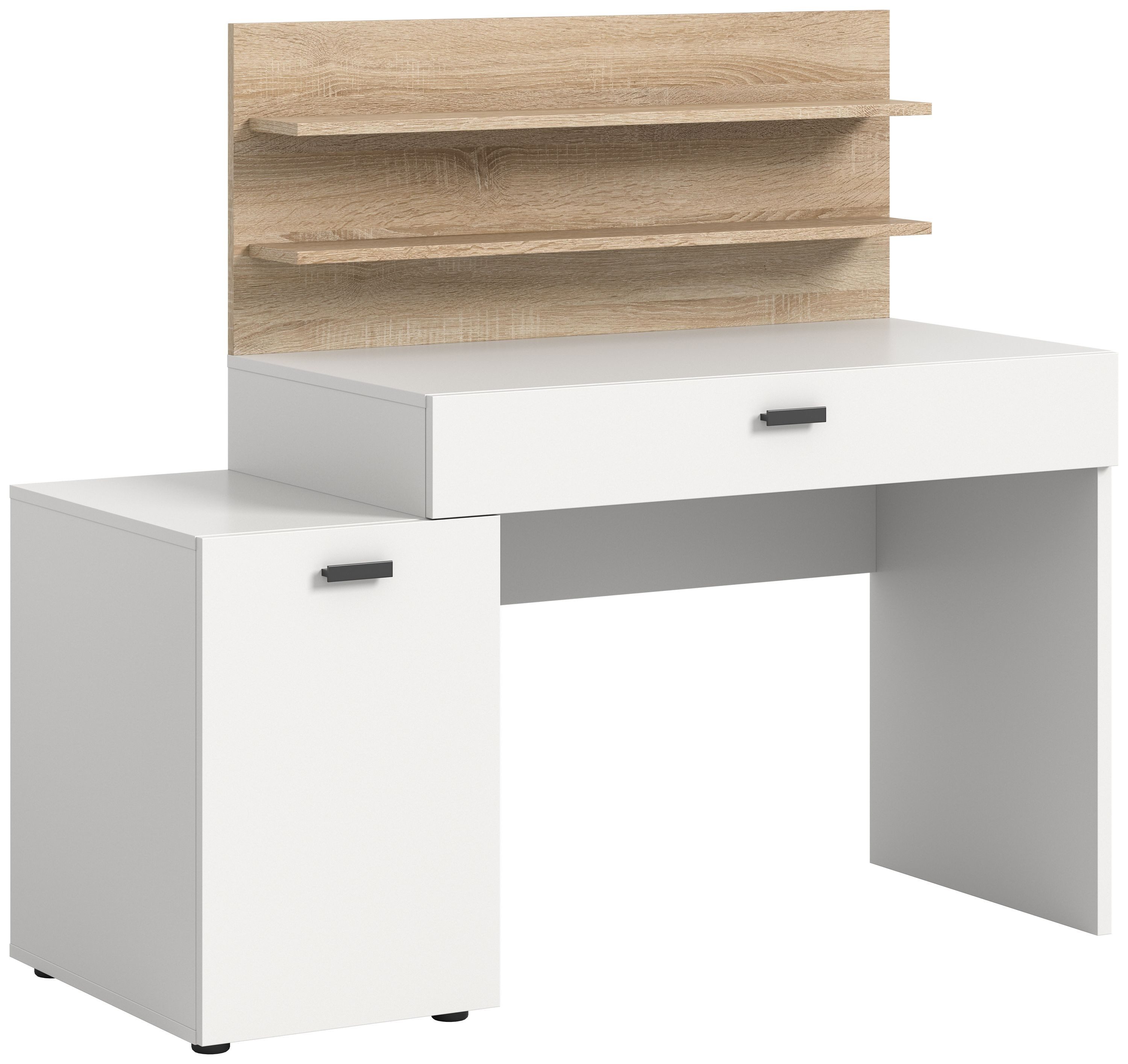 xonox.home Schreibtisch Match, Weiß Modern 130x117x54 günstig online kaufen