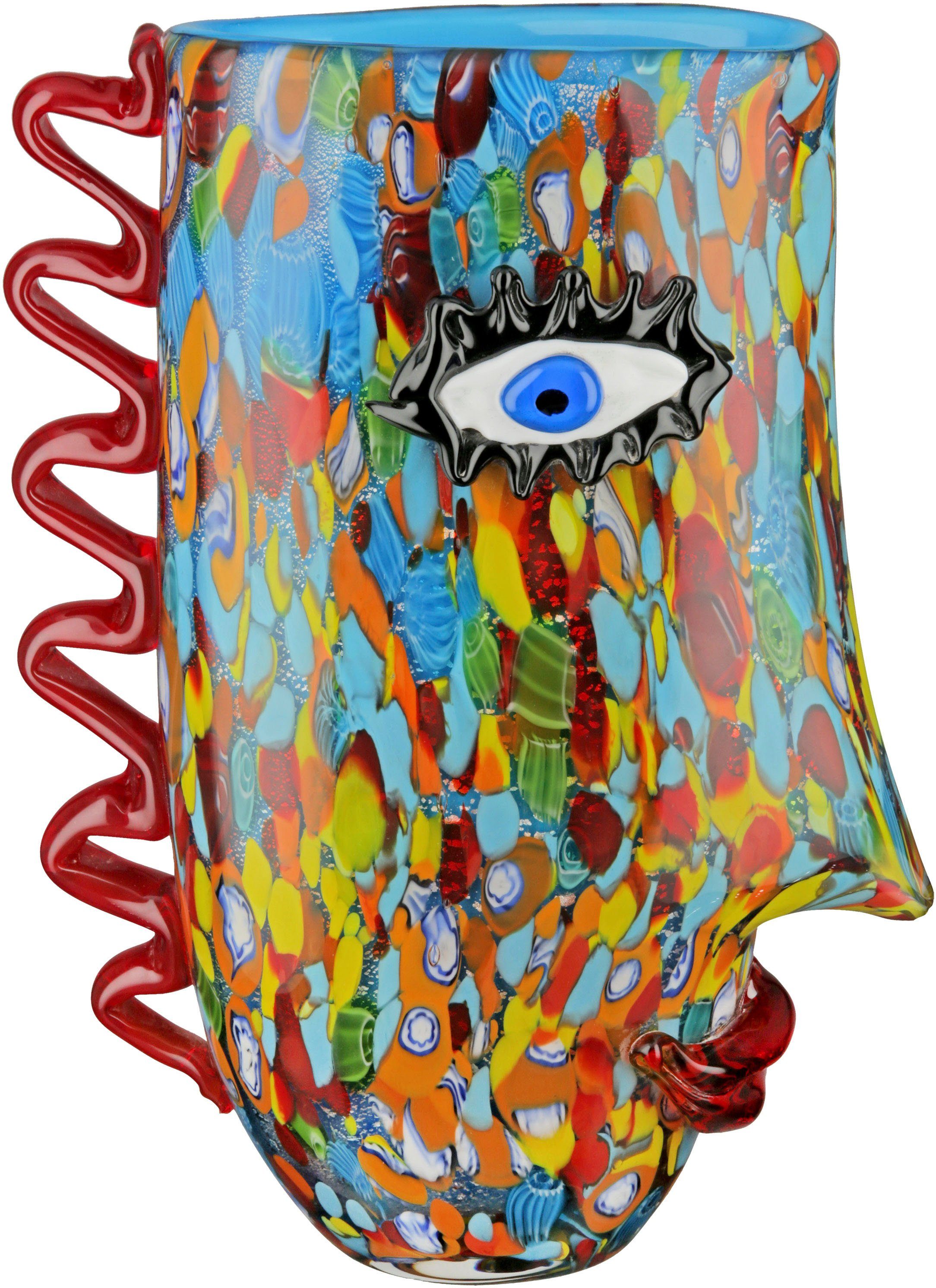 Casablanca by Gilde Tischvase Froozen, durchgefärbt und mundgeblasen, aus Glas, Höhe ca. 30 cm