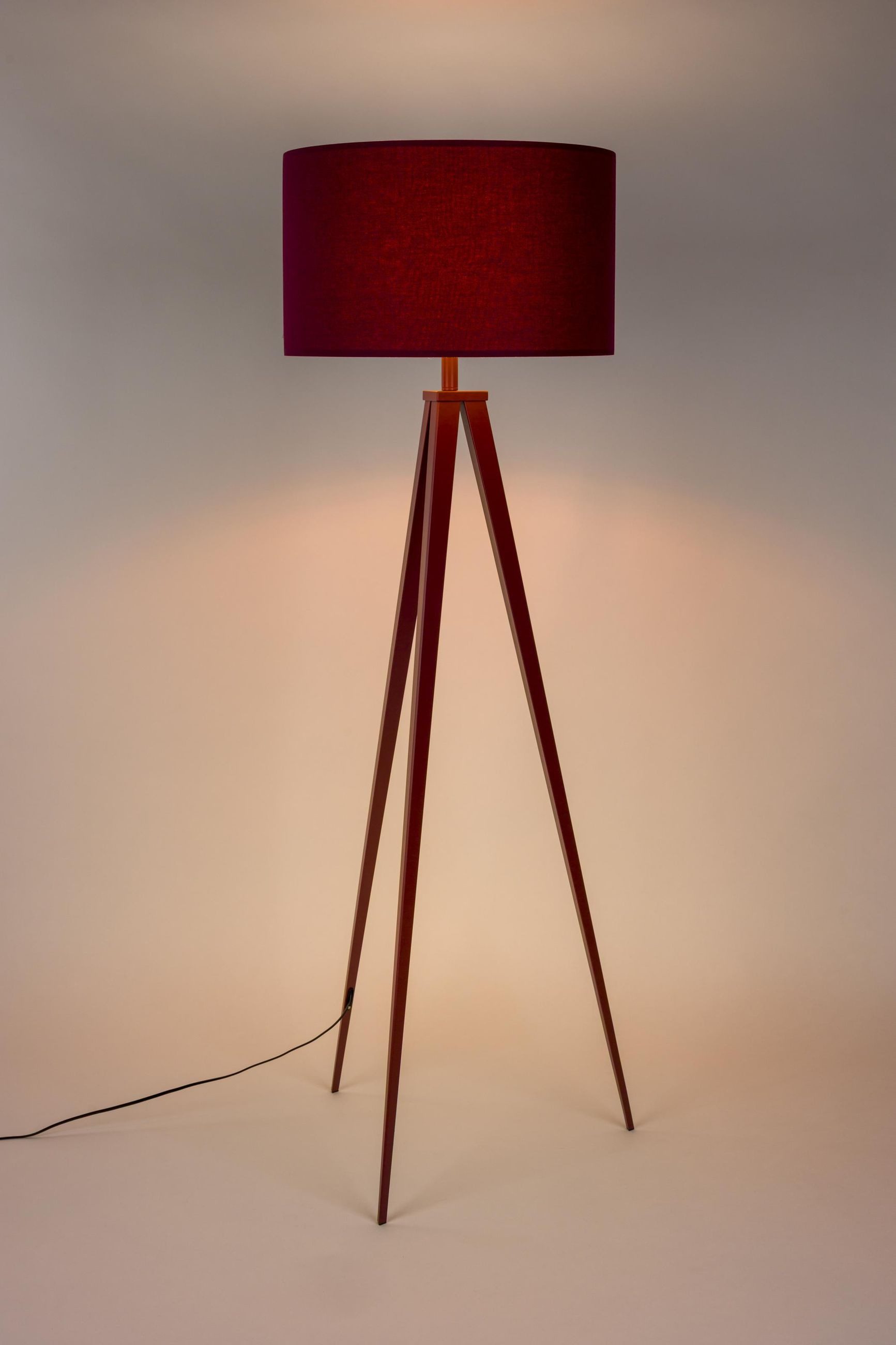 Zuiver Stehlampe Stehlampe Tripod Marsala Design-Leuchte von Zuiver in Rot, ohne Leuchtmittel