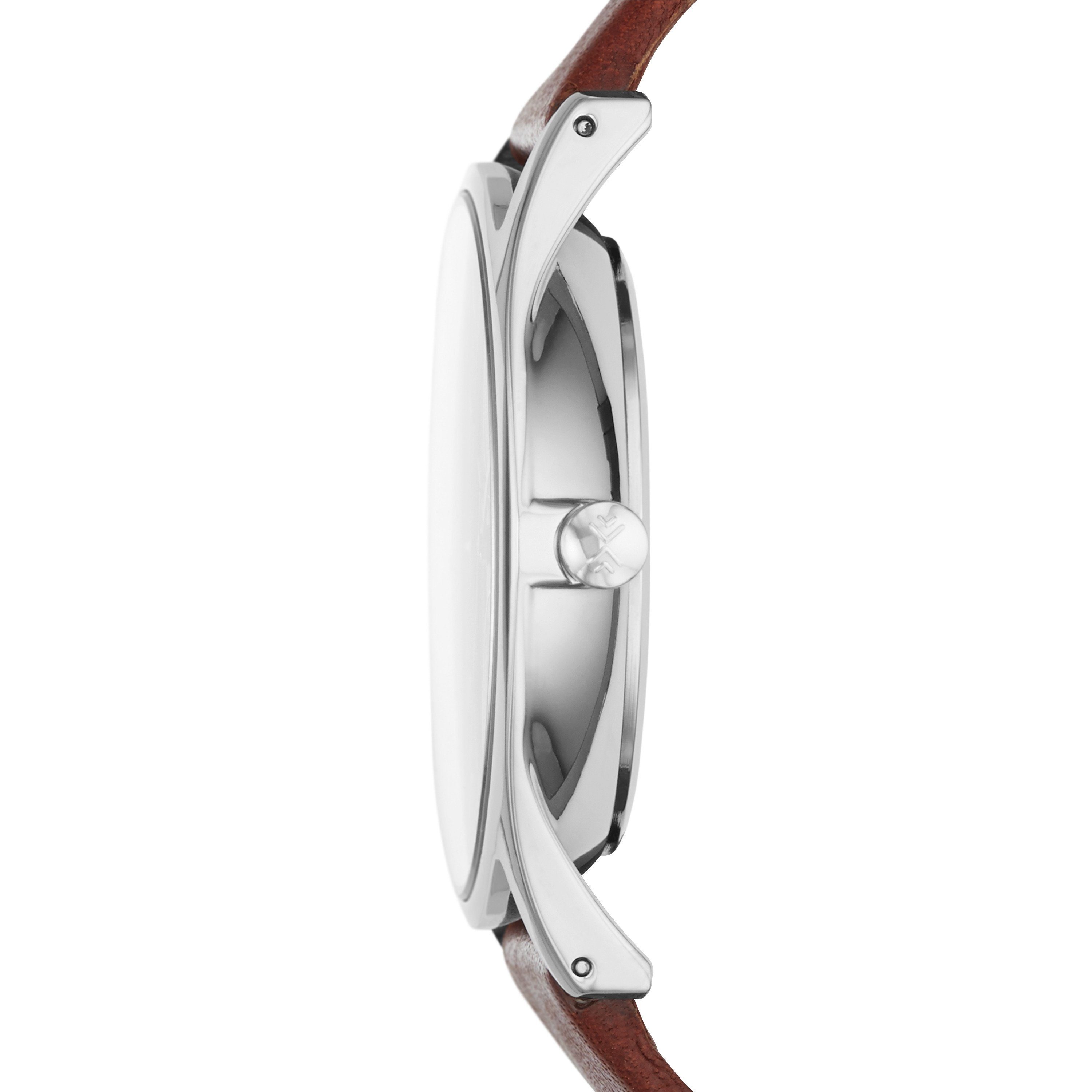 SKAGEN Quarzuhr Armbanduhr Echtleder