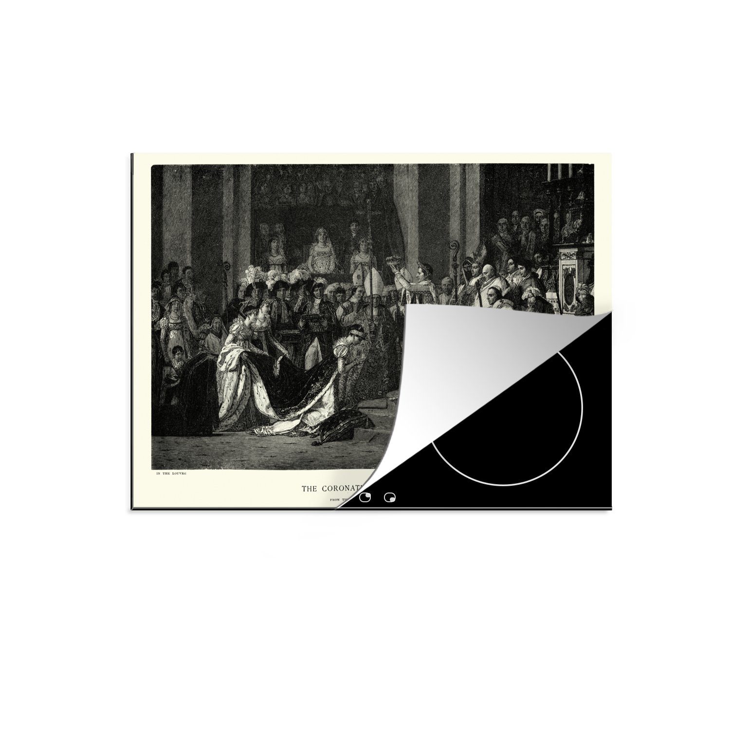 Arbeitsfläche (1 Herdblende-/Abdeckplatte großen und tlg), Bonaparte Ceranfeldabdeckung cm, einer Vinyl, nutzbar, von, Illustration MuchoWow Mobile Gruppe von Napoleon 70x52
