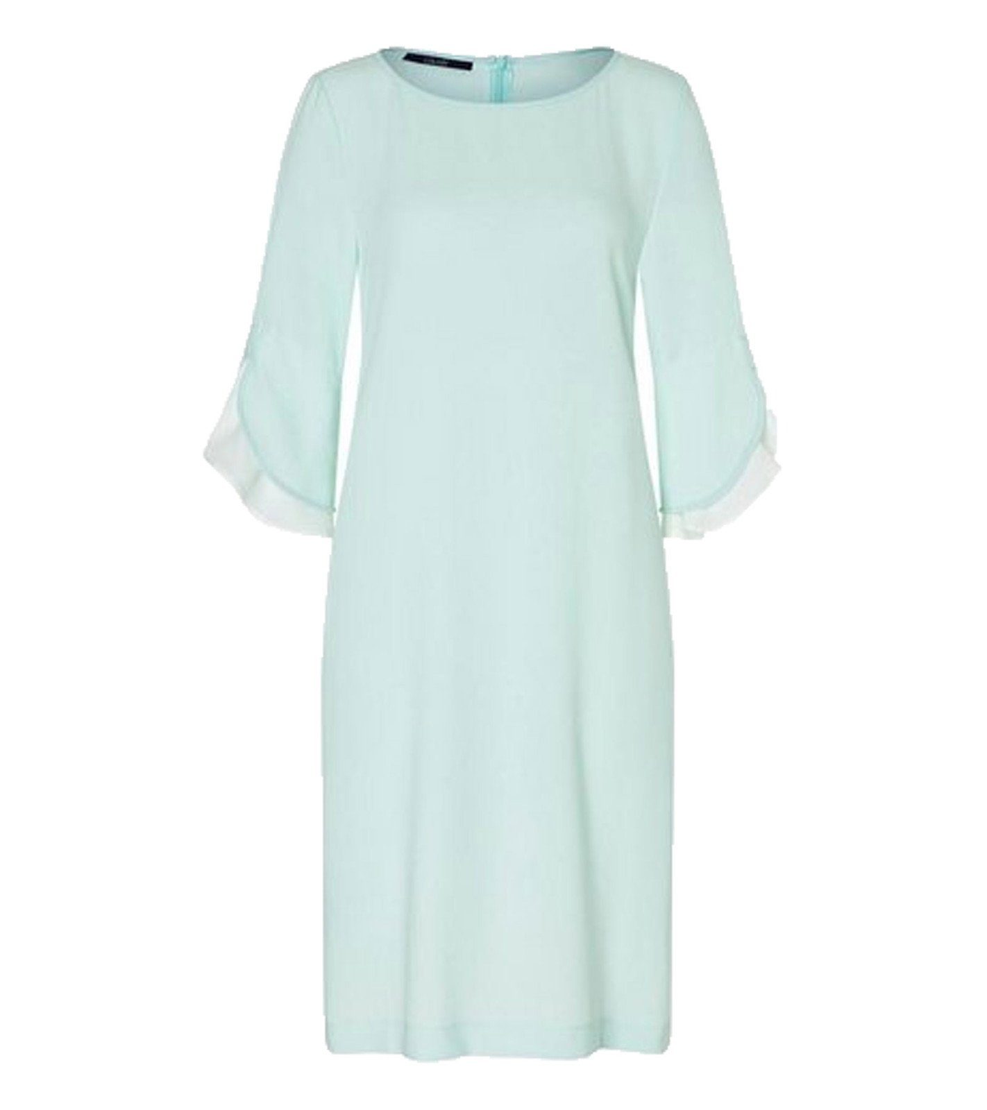 Laurèl Midikleid »Laurél Midi-Kleid festliches Damen Jersey-Kleid Sommer- Kleid mit kontrastfarbenen Streifen an der Seite Mint/Weiß«