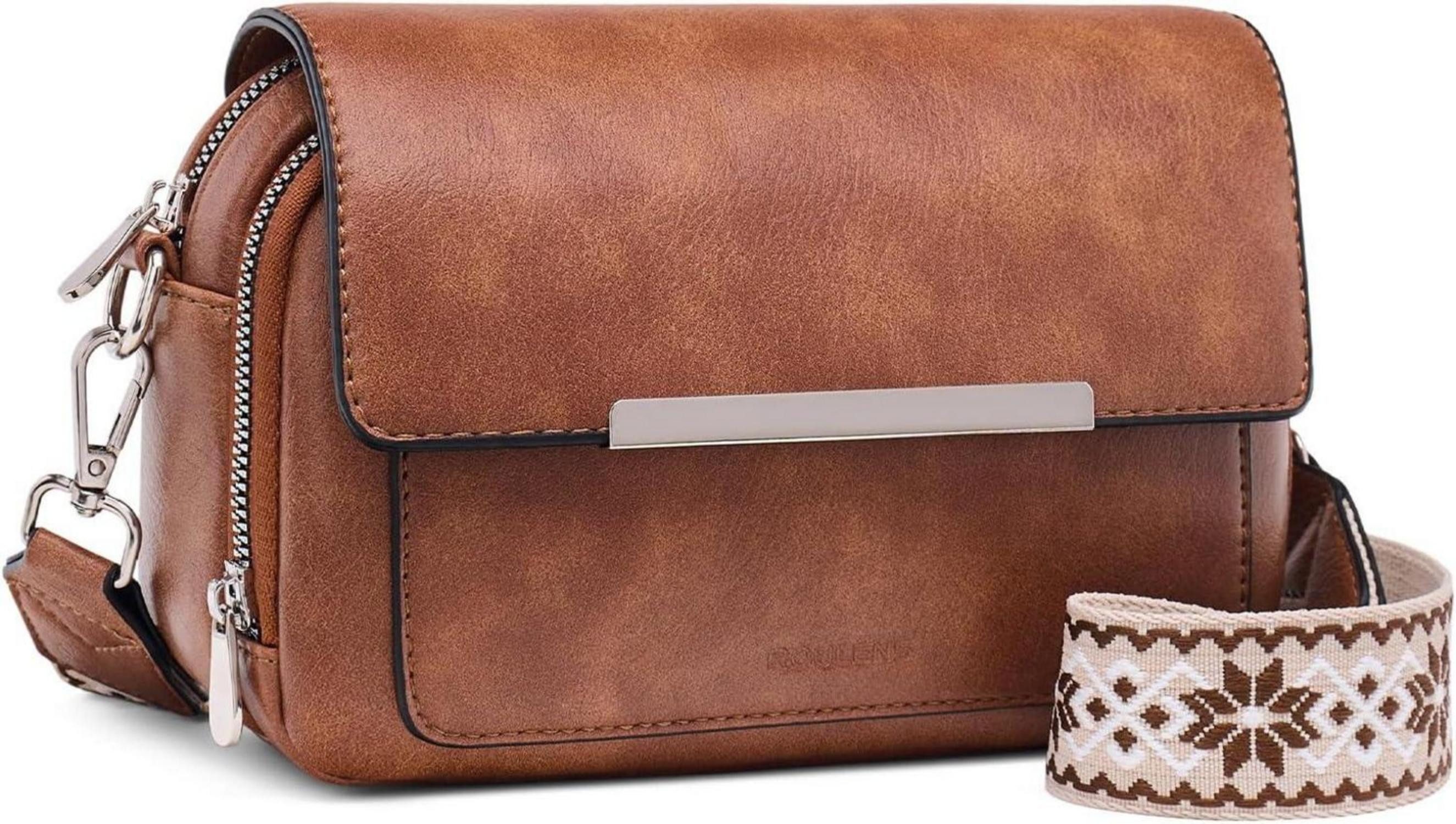 Umhängetasche Damen Umhängetasche Vegan Leder Crossbody Schultertasche Verstellbarer