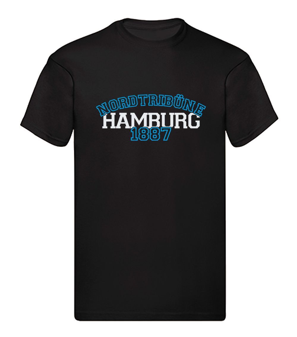 G-graphics T-Shirt Nordtribüne – Hamburg – 1887 (1-tlg) Herren T-Shirt mit einem Motiv für den echten Fan