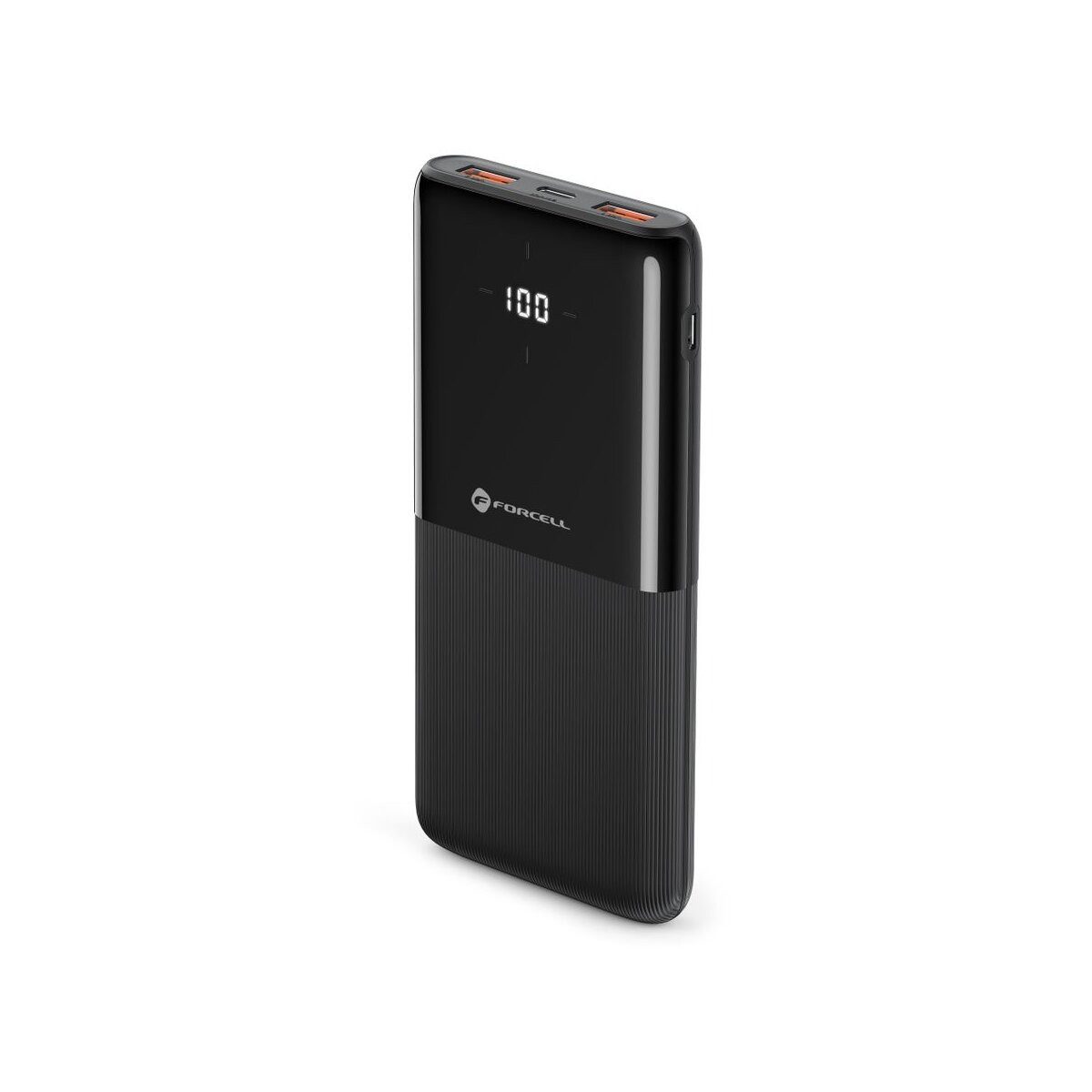 Forcell FORCELL Powerbank 10000mAh 20W PD QC3.0 Schwarz Smartphone-Ladegerät (10.000?mAh Kapazität)