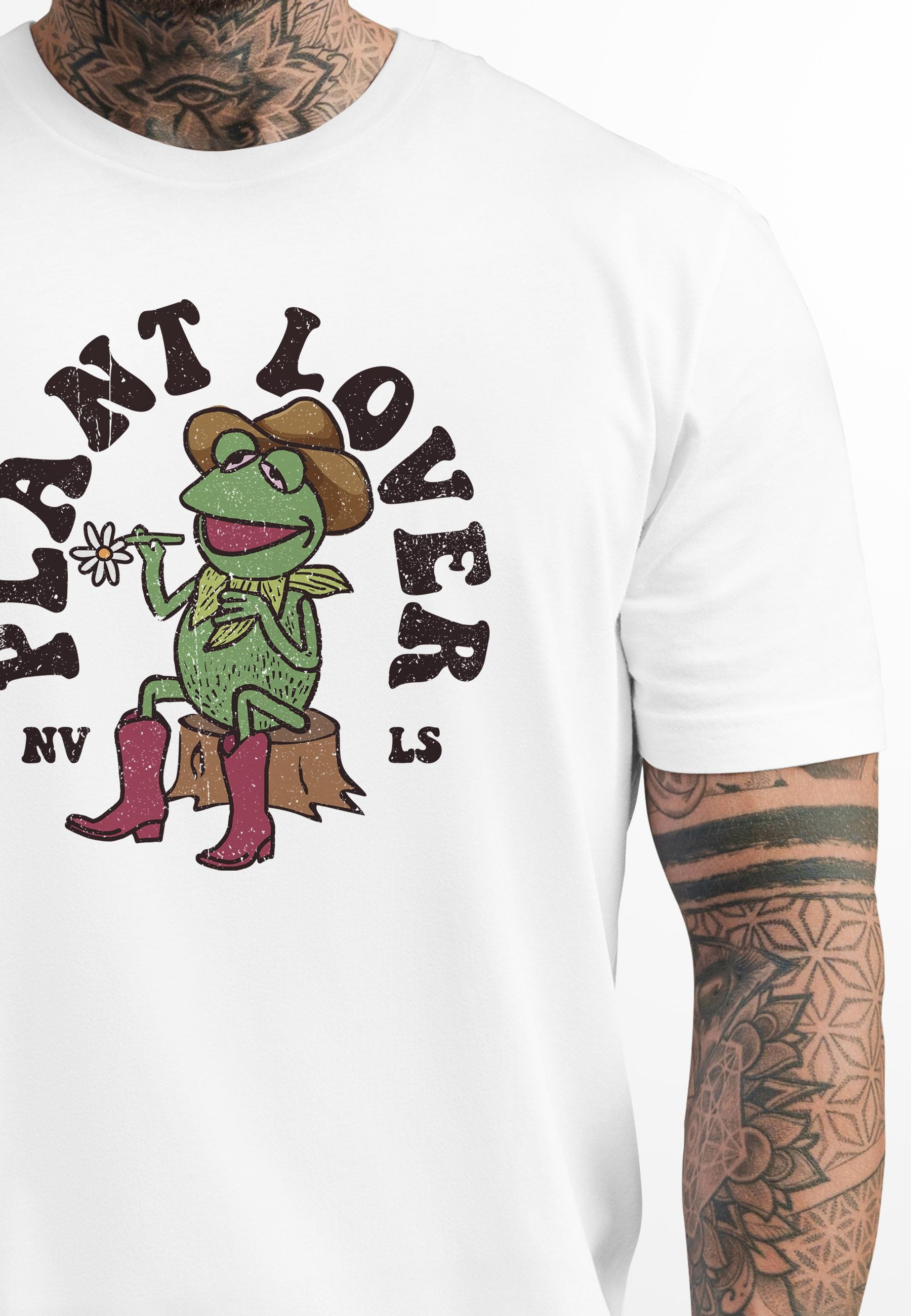 Neverless Print-Shirt Herren T-Shirt Frontprint Grafik-Shirt Frosch Plant L günstig online kaufen