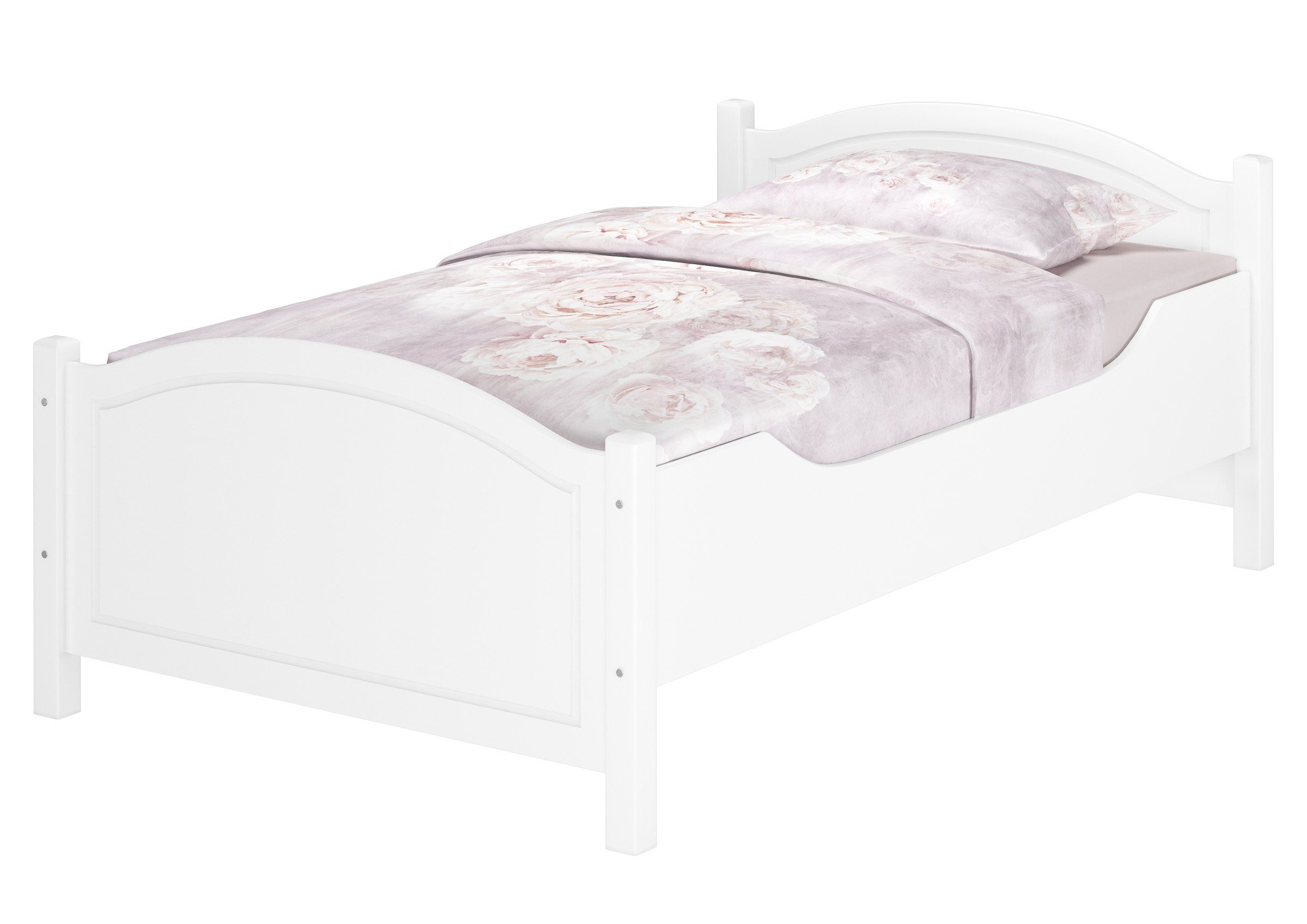 ERST-HOLZ Bett Hohes Weißes Einzelbett Holzbett günstig online kaufen