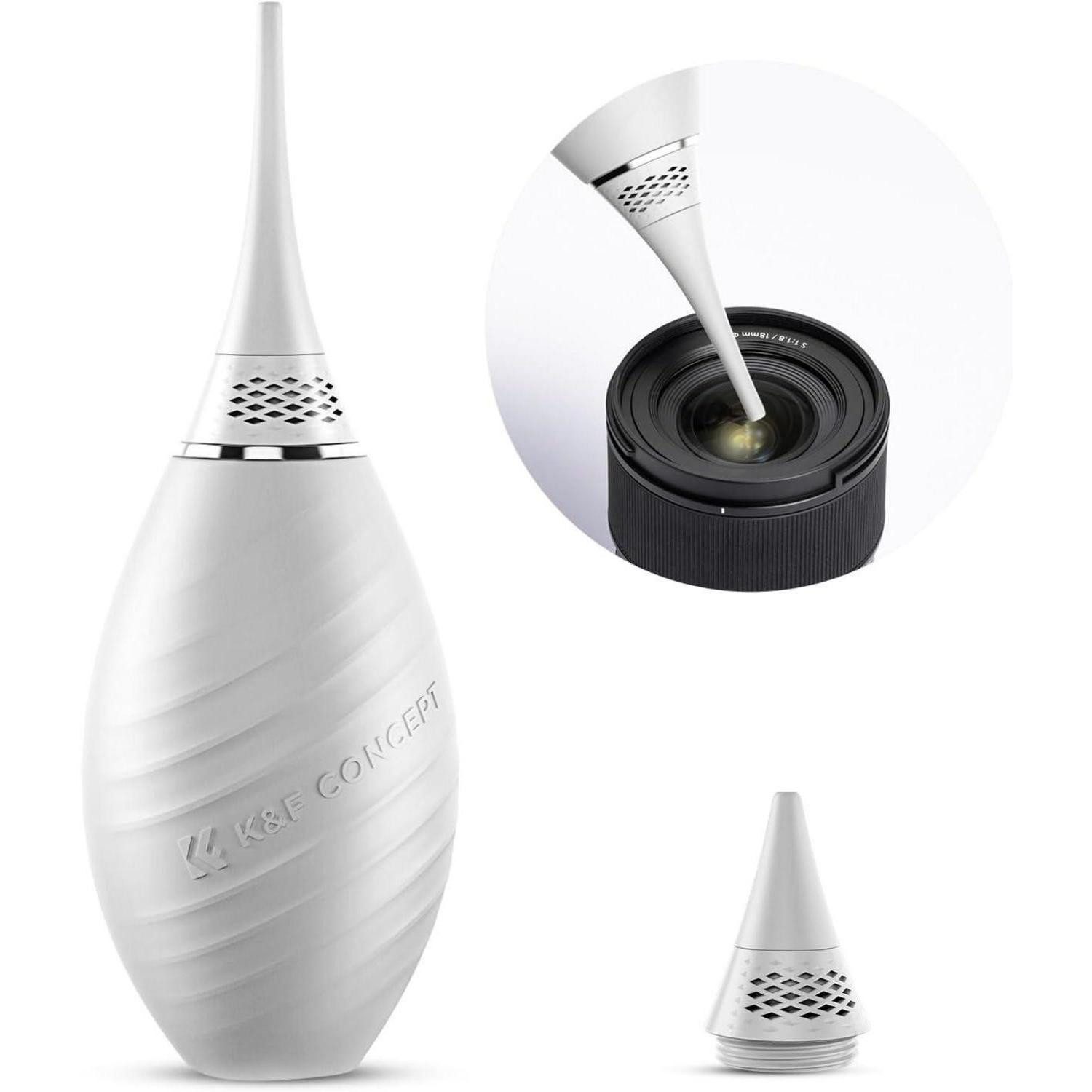 LuxusKollektion Reinigungs-Set Blasebalg Kamera Reinigung Sensor Objektiv Lange Kurze Düse Weiß