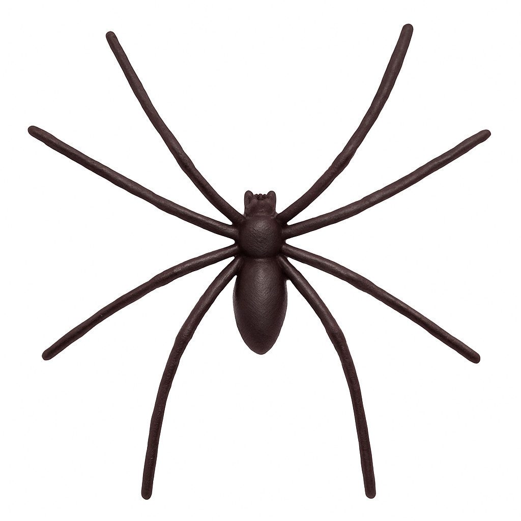 Widmann S.r.l. Tierfigur 50 schwarze Kunststoff Spinnen ca. 3 cm Halloween Deko Set Party (50 St), Perfekte Deko für Horror & Spaß